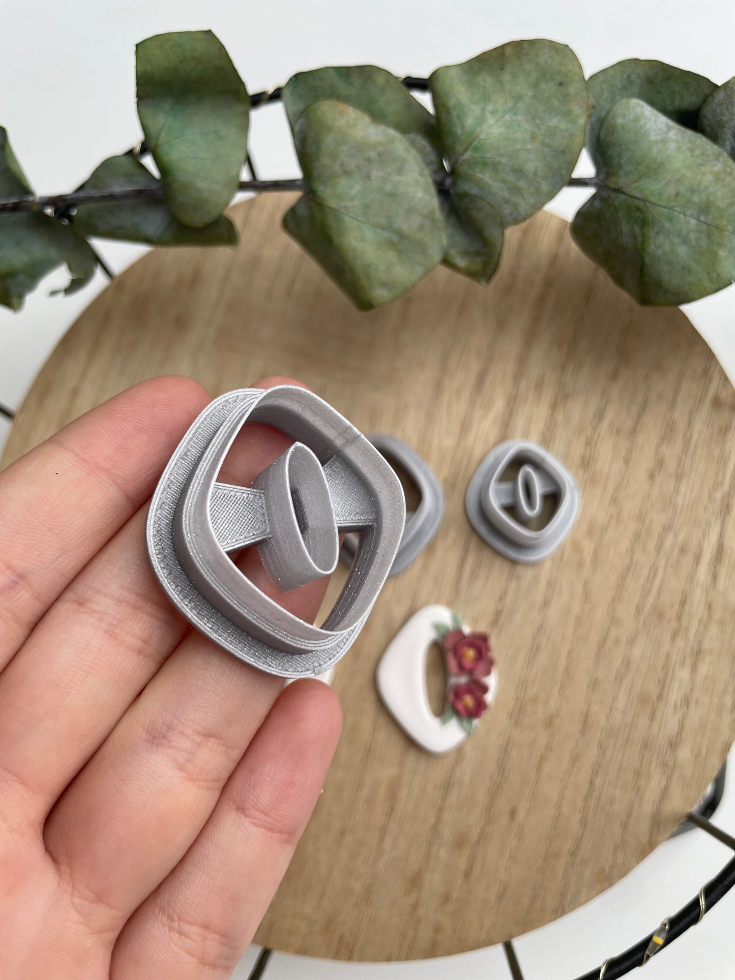 Polymer clay cutter donut ellipse