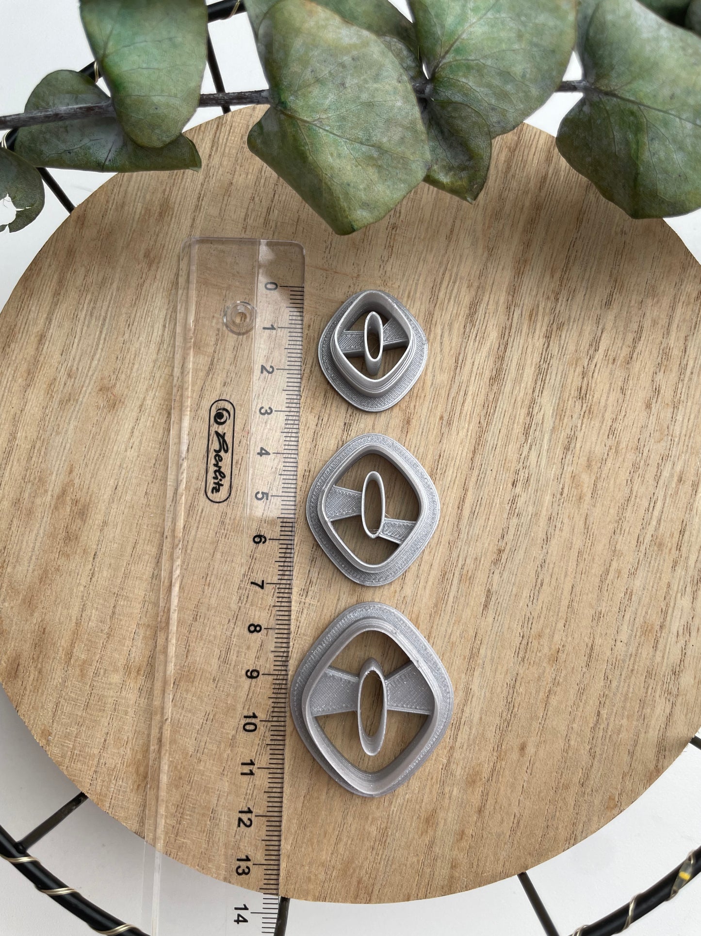 Polymer clay cutter donut ellipse
