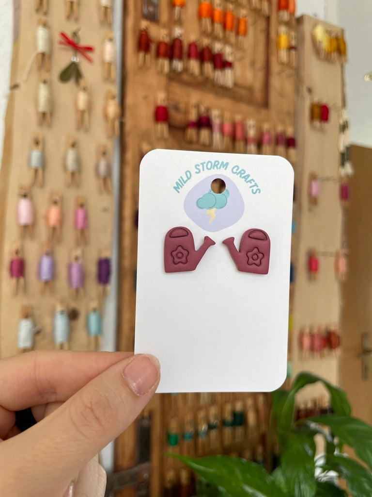 Polymerclay Earrings | Blumen Gießkanne