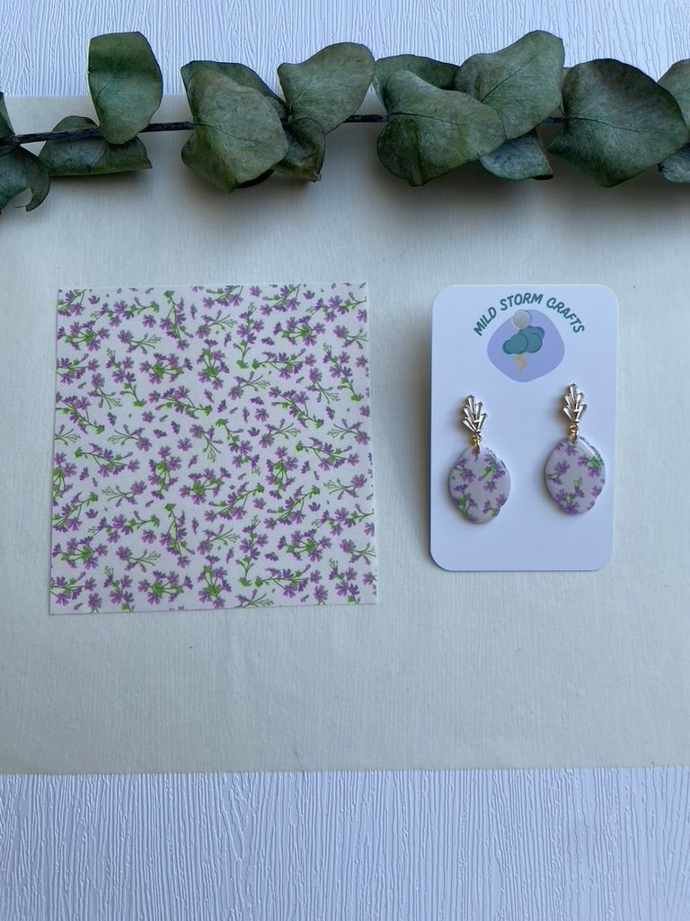 Purple Flowers Transferpaper