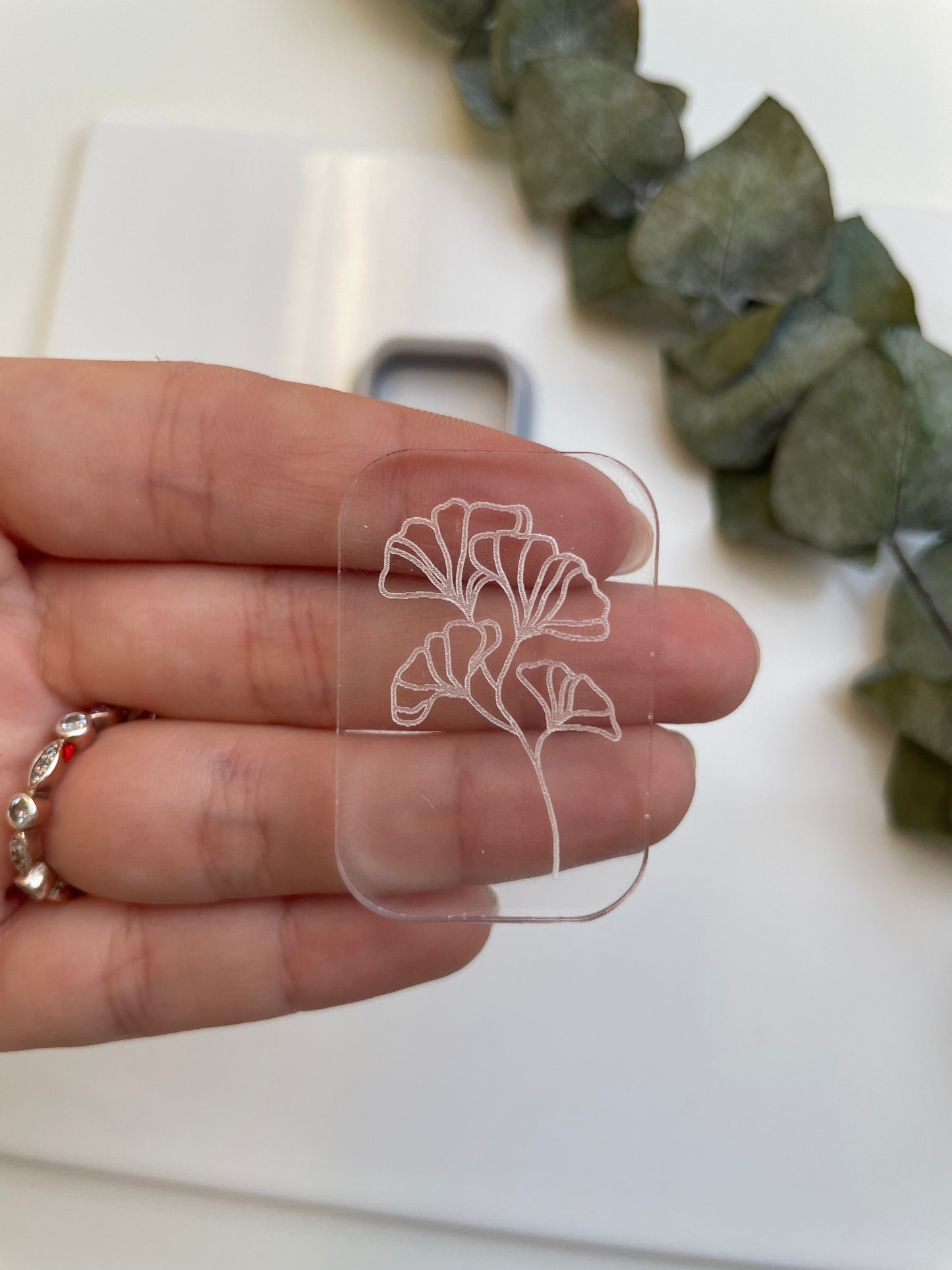 Acrylic embossing stamp