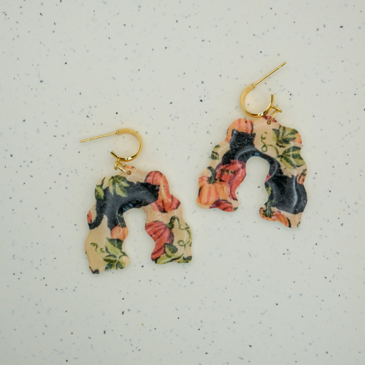 Clay Earrings | Katzen & Kürbisse
