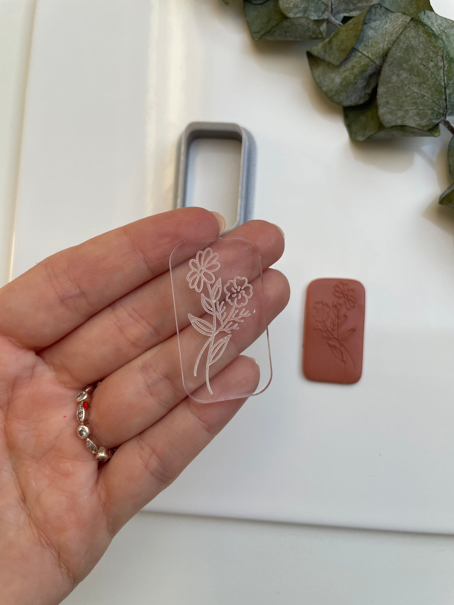Acrylic embossing stamp