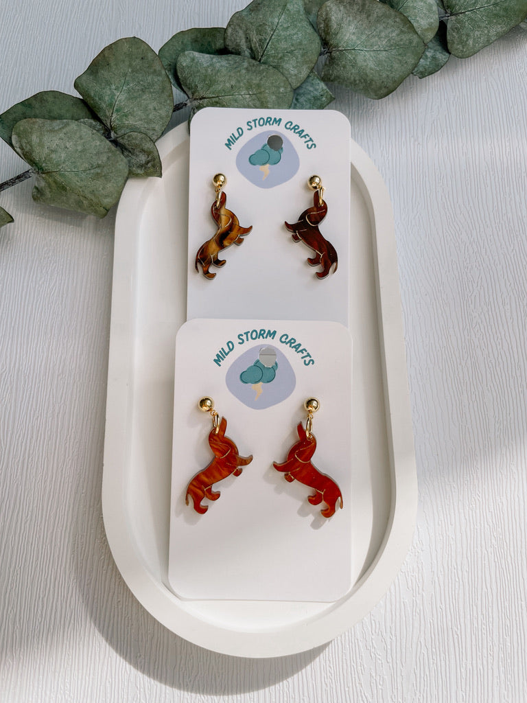 Acryl Earrings | Dackelohrringe