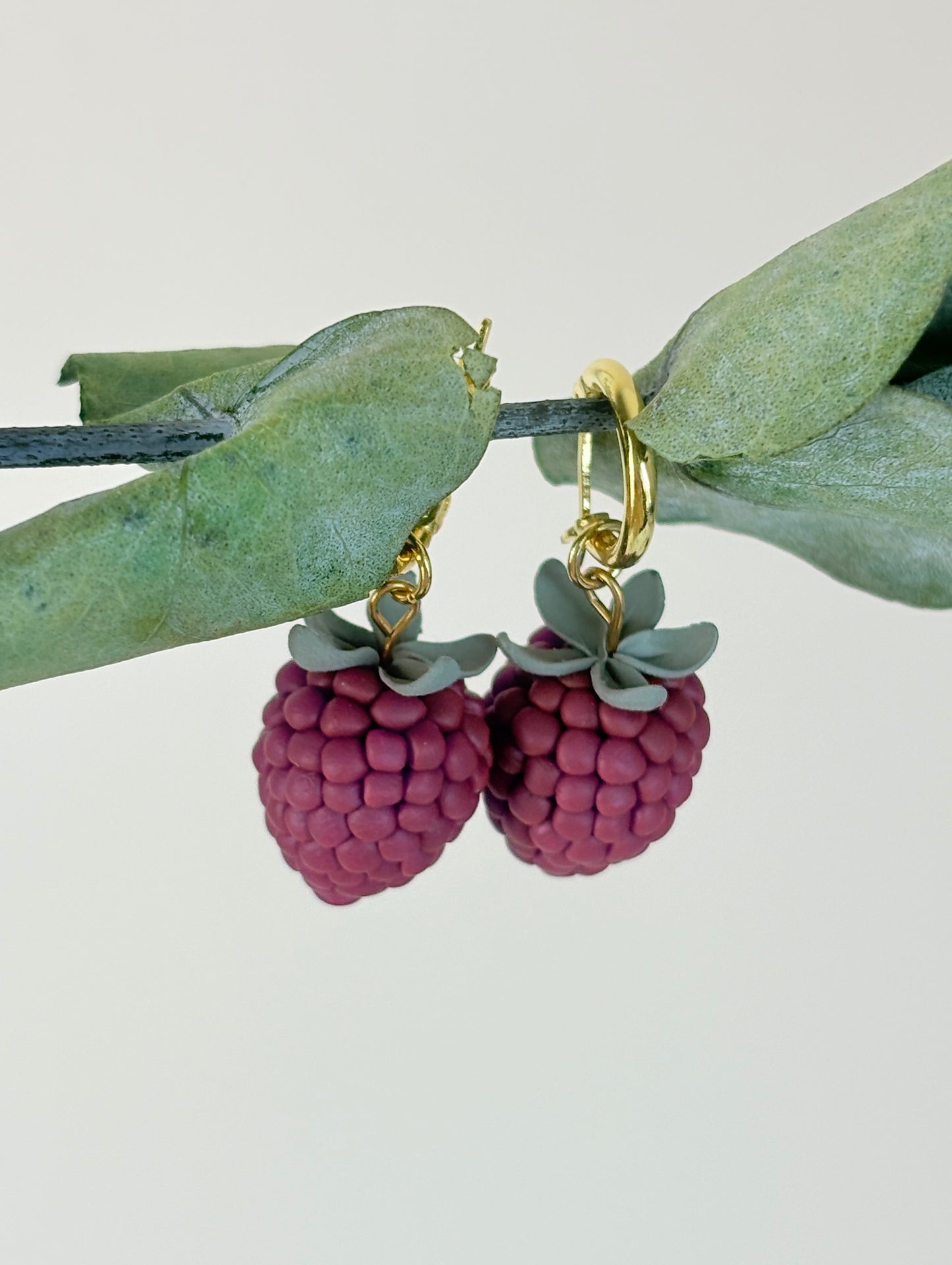 Polymer clay earrings | Blackberries