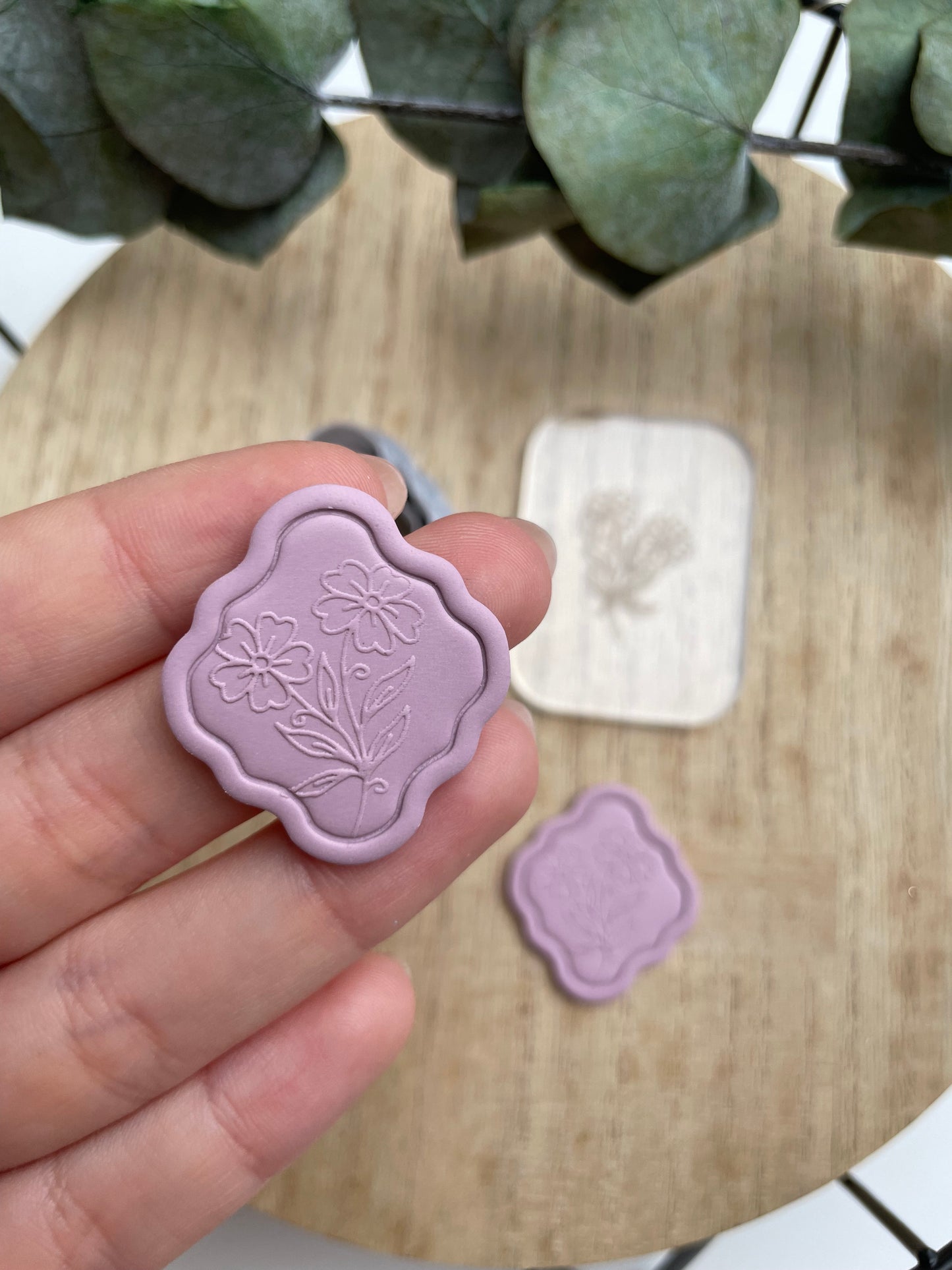 Clay Cutter Daisy Frame + Acrylic Stamp