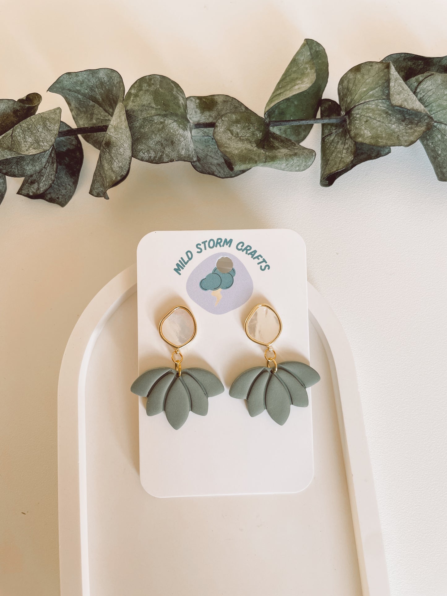 Polymerclay Earrings | Leichte Ohrringe | Lotus