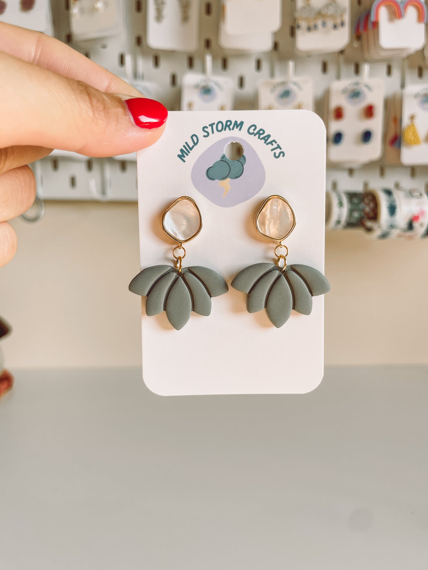 Polymerclay Earrings | Leichte Ohrringe | Lotus