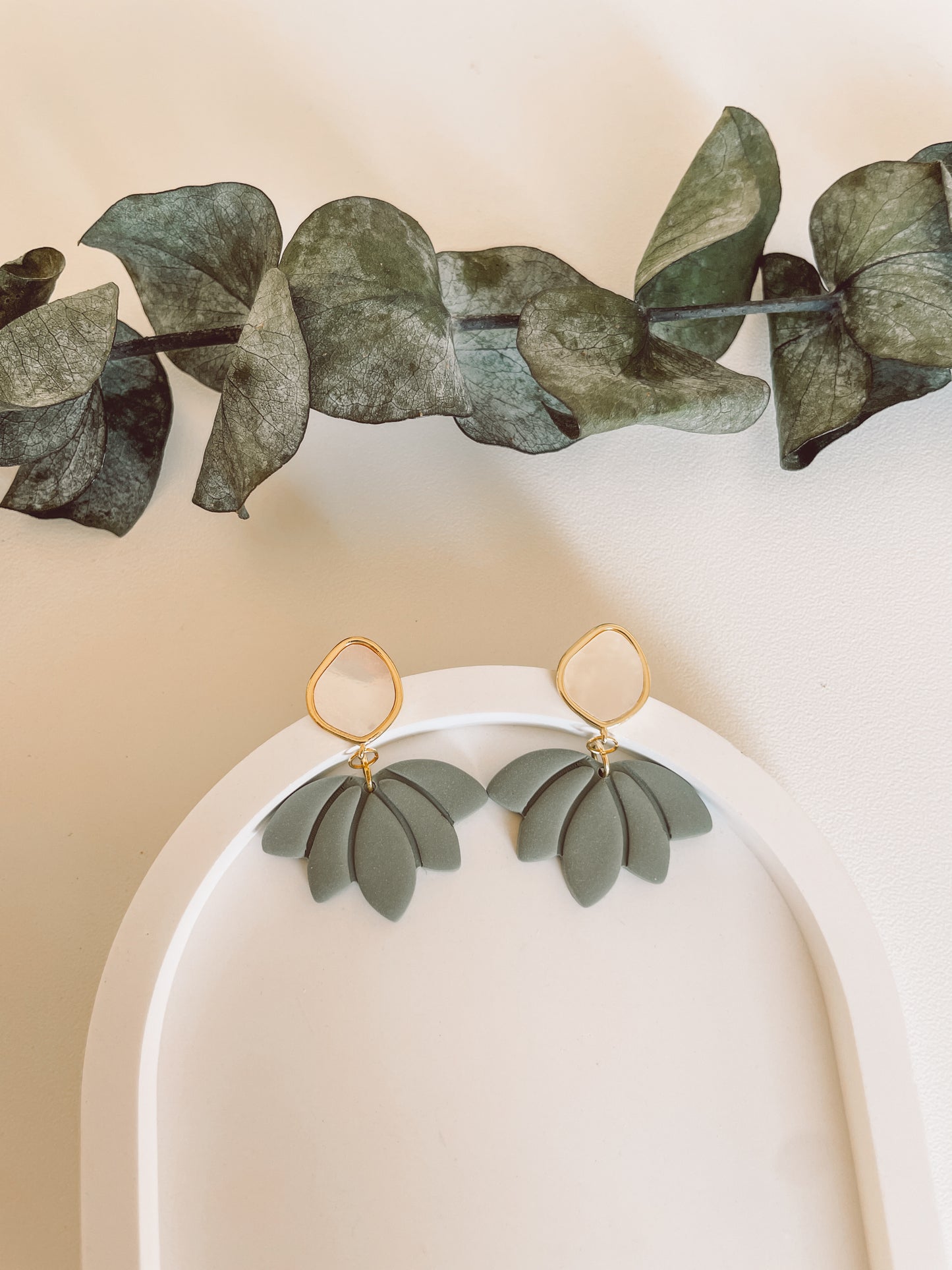 Polymerclay Earrings | Leichte Ohrringe | Lotus