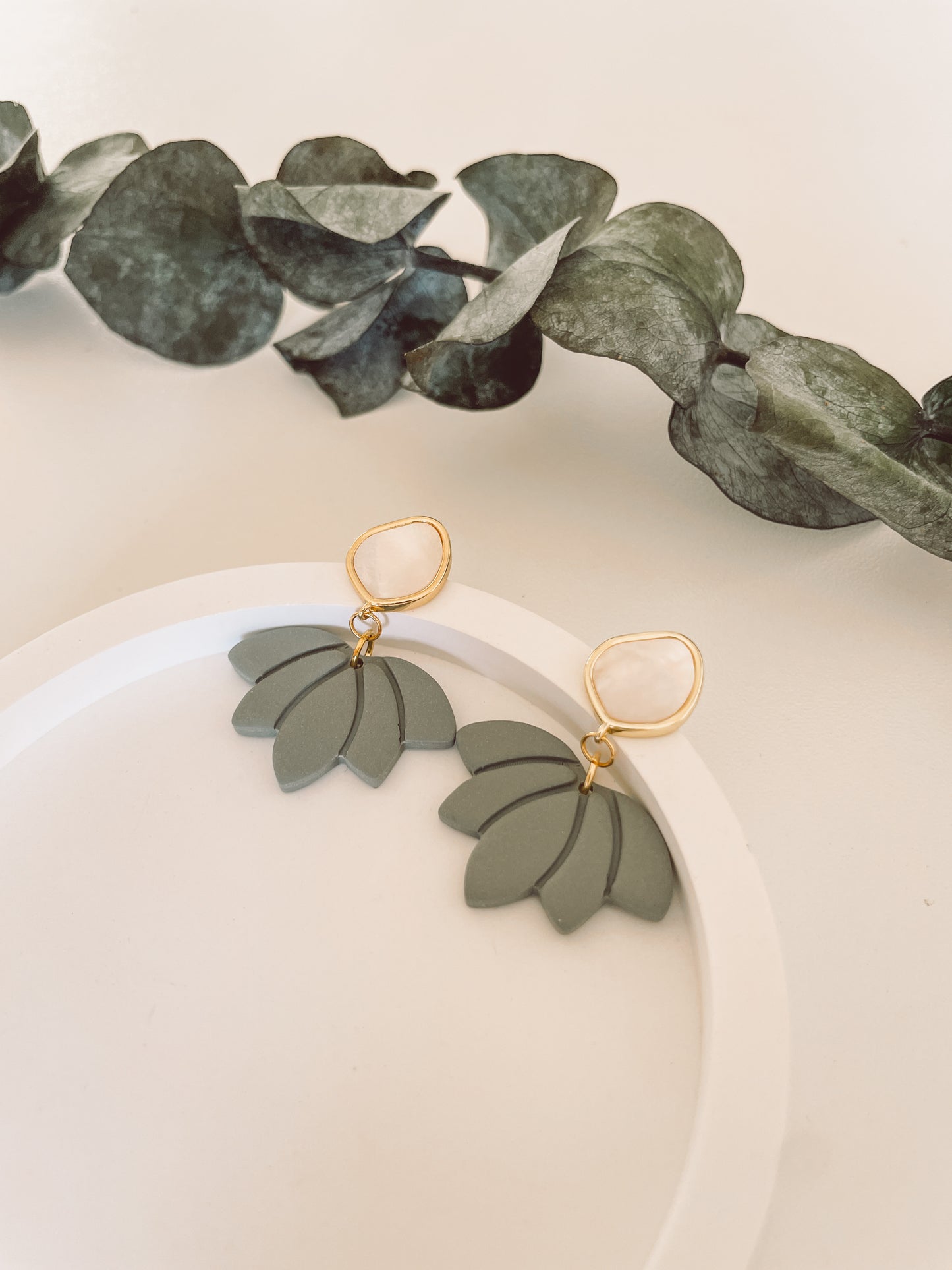 Polymerclay Earrings | Leichte Ohrringe | Lotus
