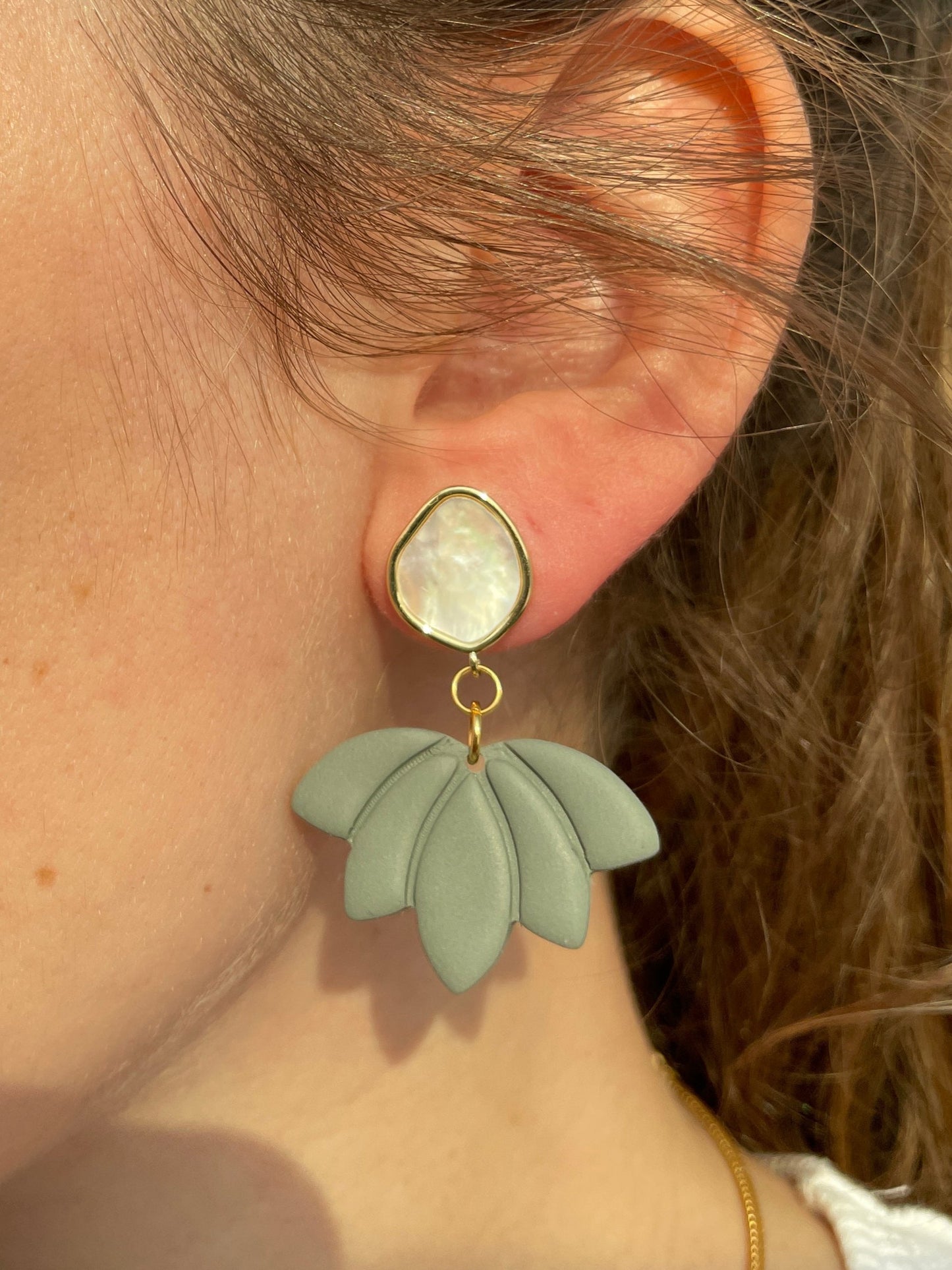 Polymerclay Earrings | Leichte Ohrringe | Lotus