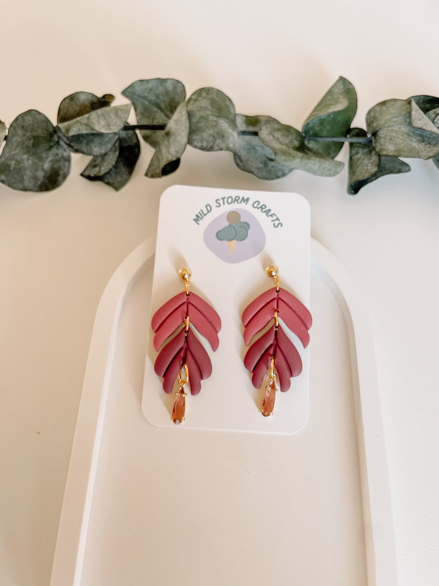 Polymerclay Earrings | Lightweight Earrings | Tria Drop