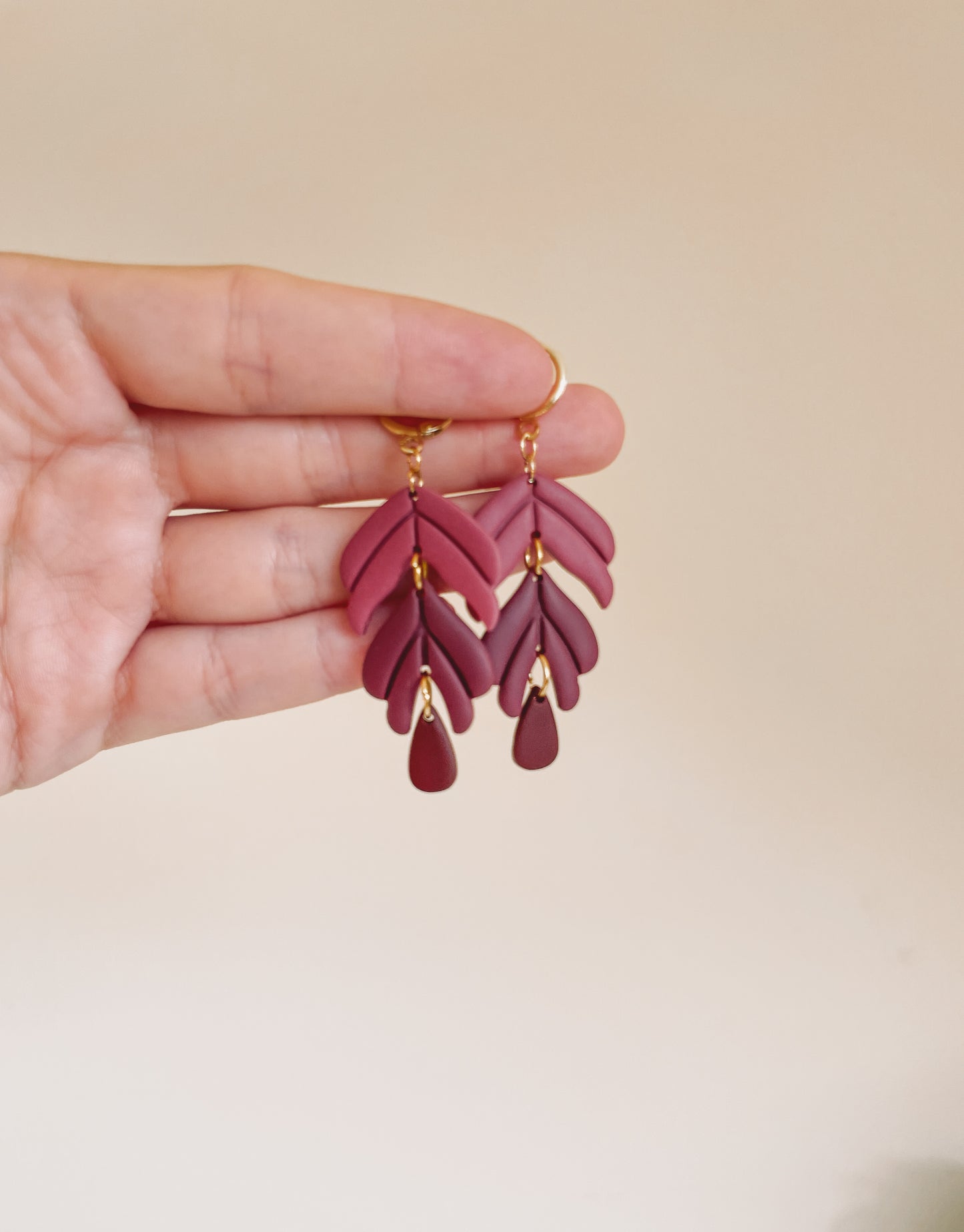 Polymerclay Earrings | Lightweight Earrings | Tria Drop