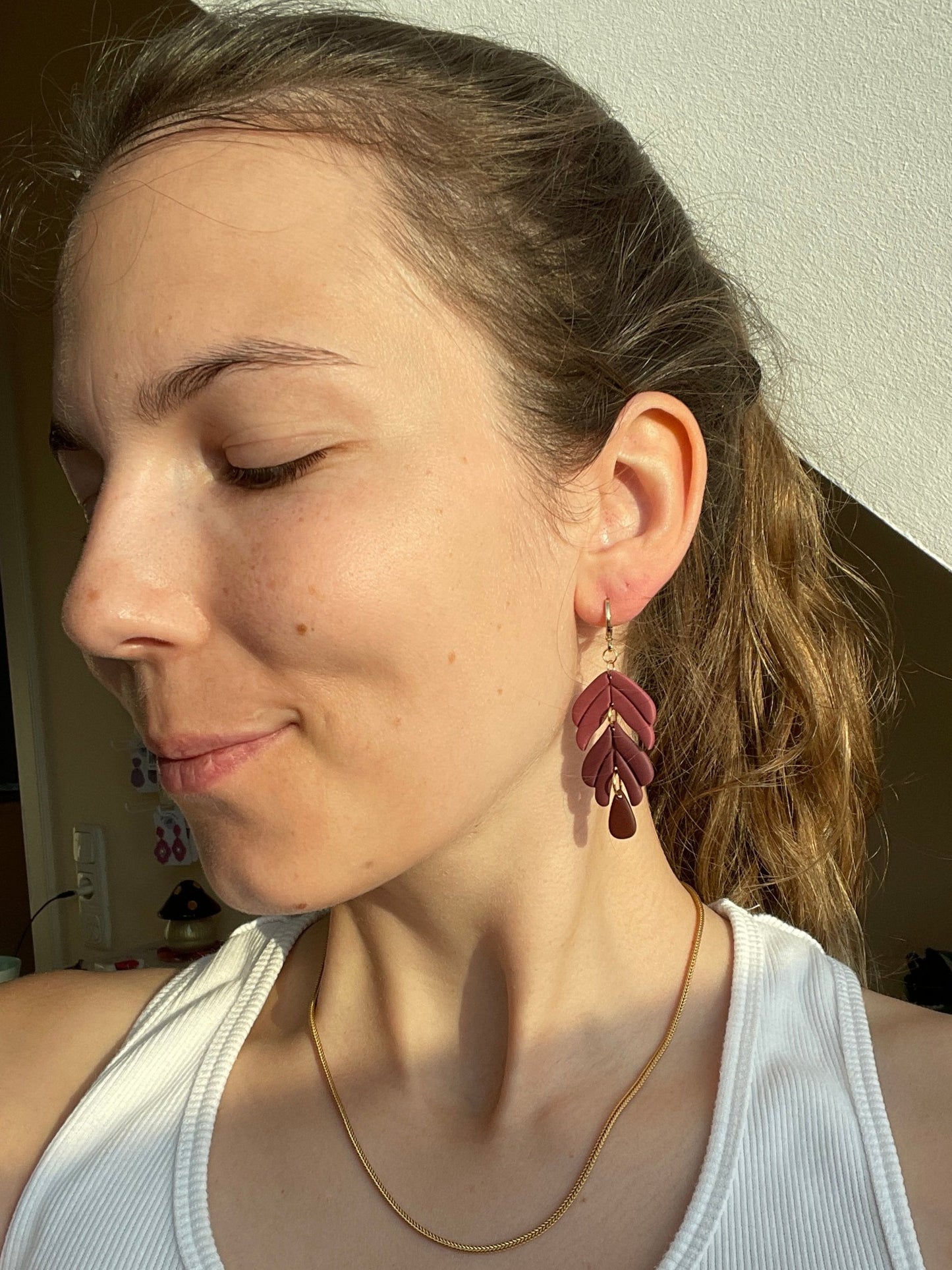 Polymerclay Earrings | Lightweight Earrings | Tria Drop
