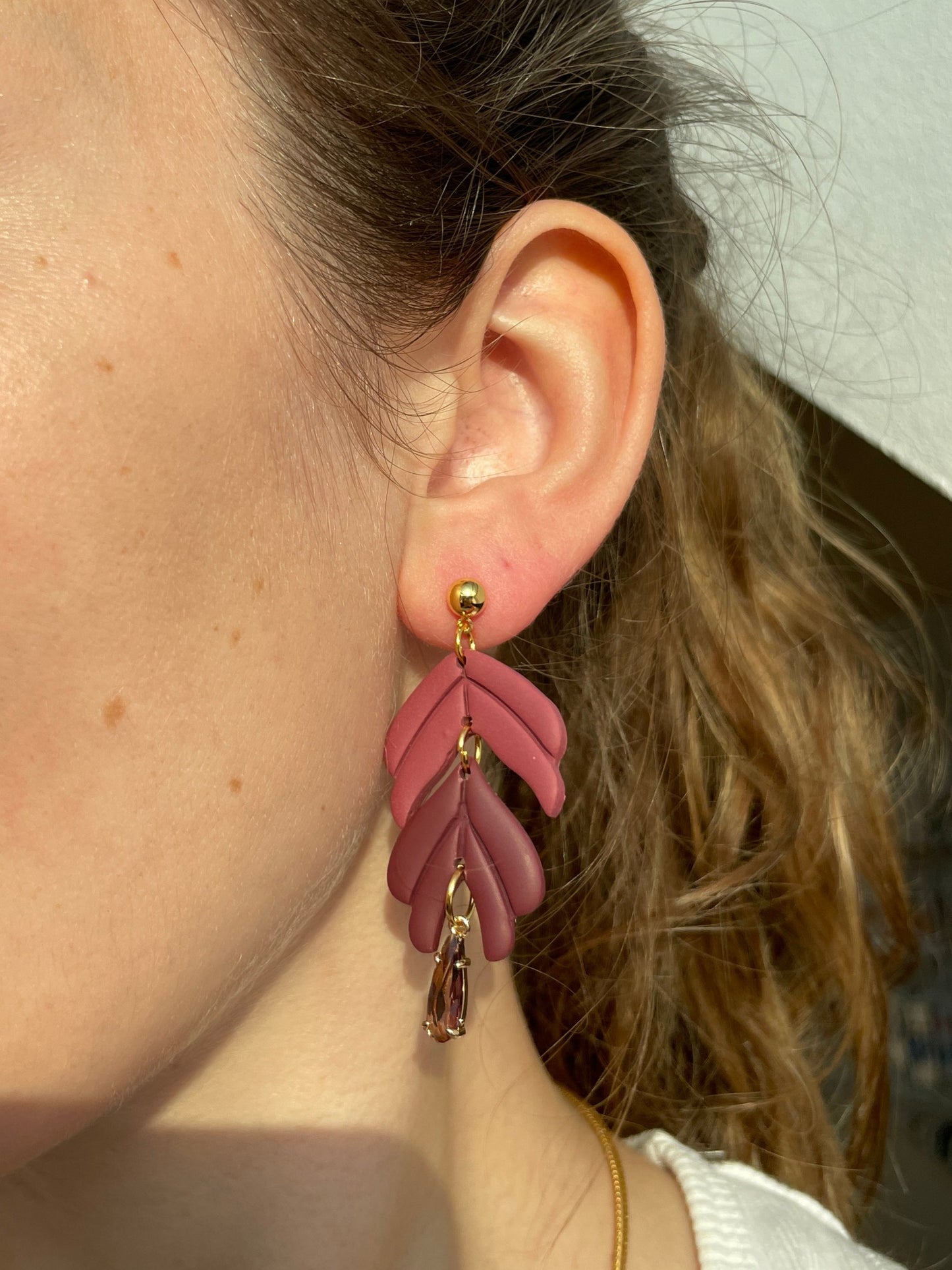 Polymerclay Earrings | Lightweight Earrings | Tria Drop