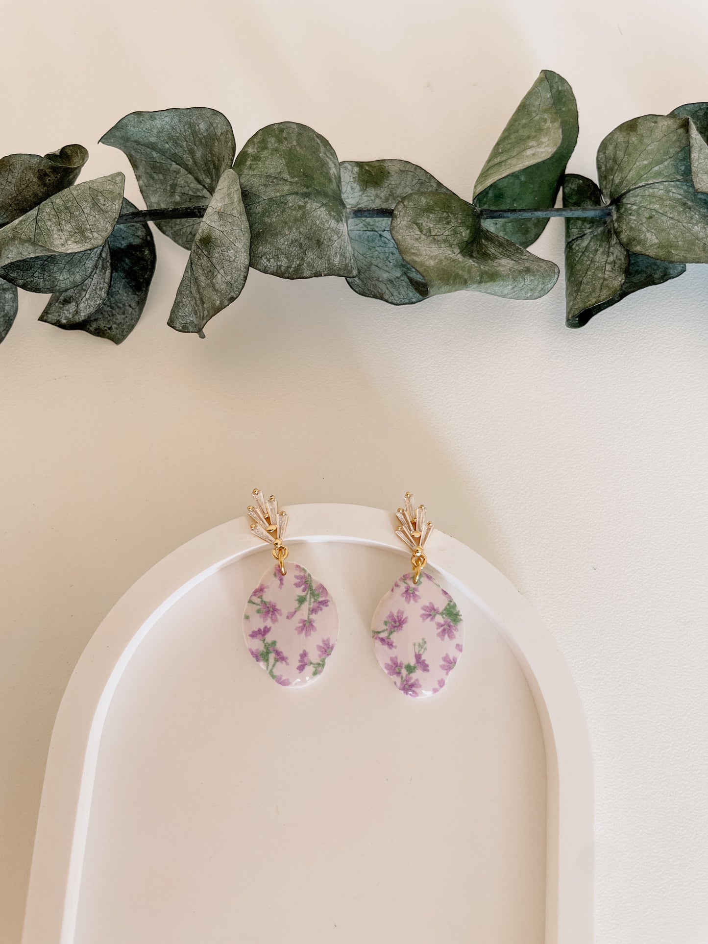 Polymerclay Earrings | Leichte Ohrringe | Lavender