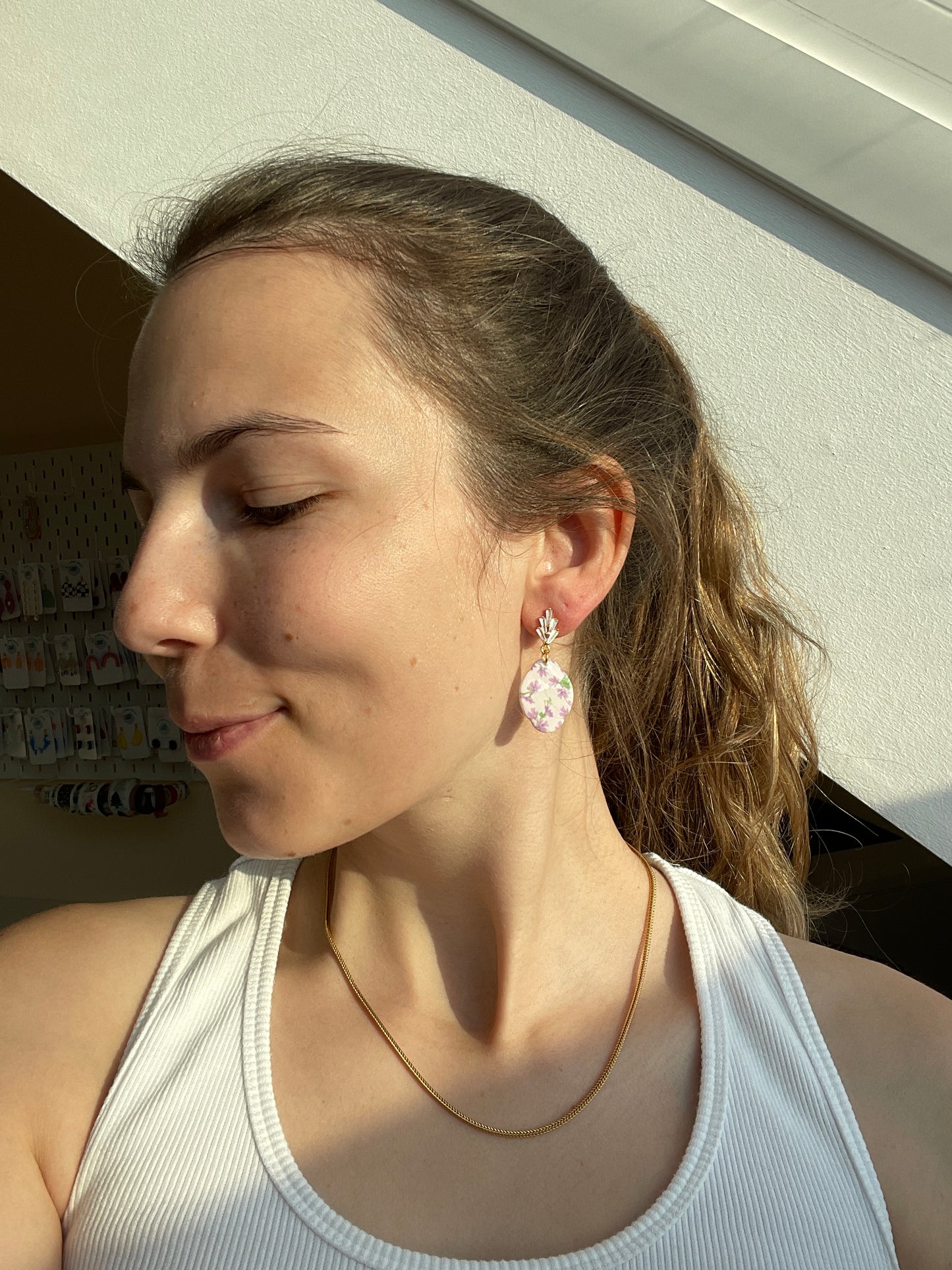Polymerclay Earrings | Leichte Ohrringe | Lavender