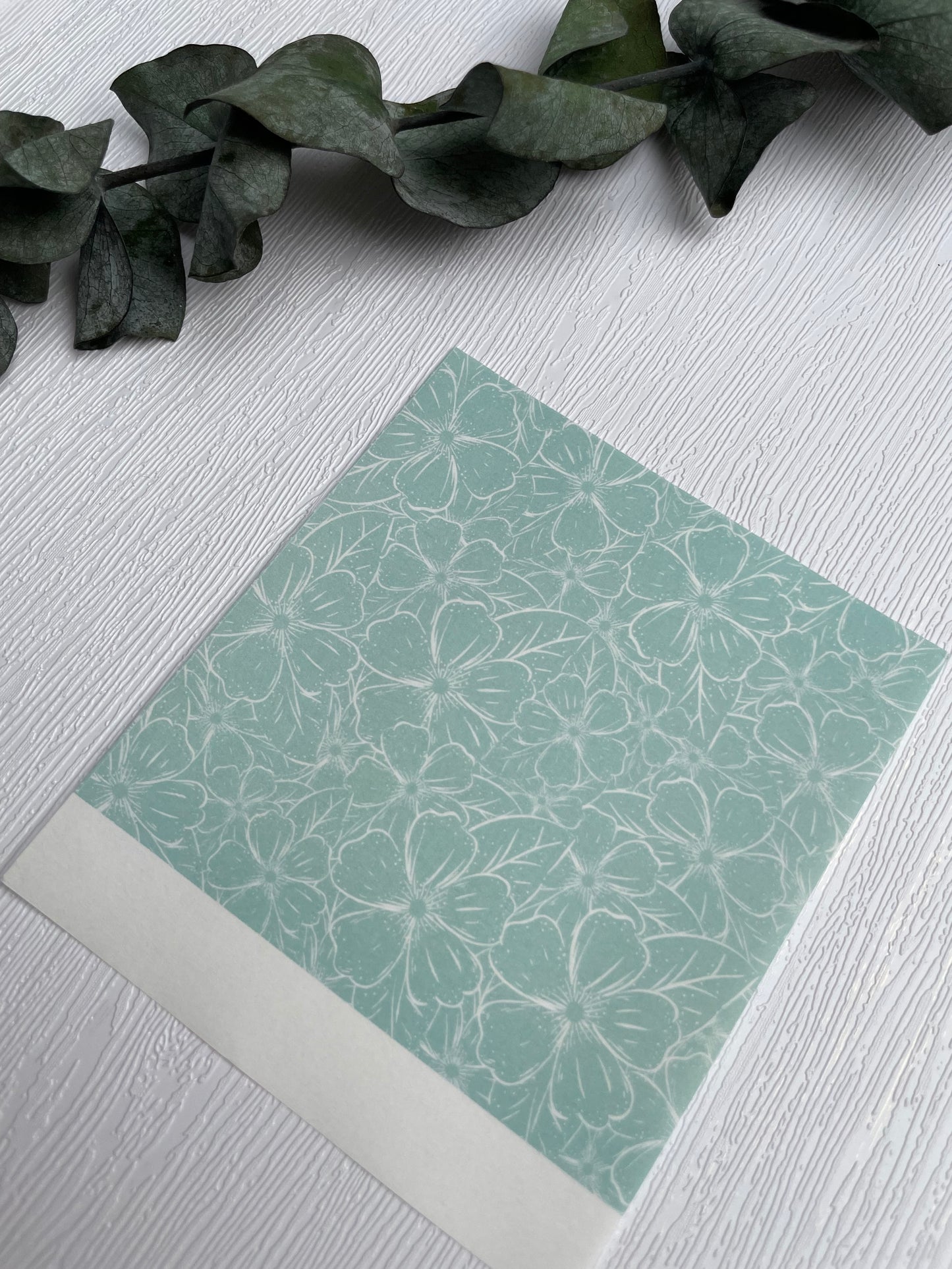 Blauer Blumenprint Transferpapier