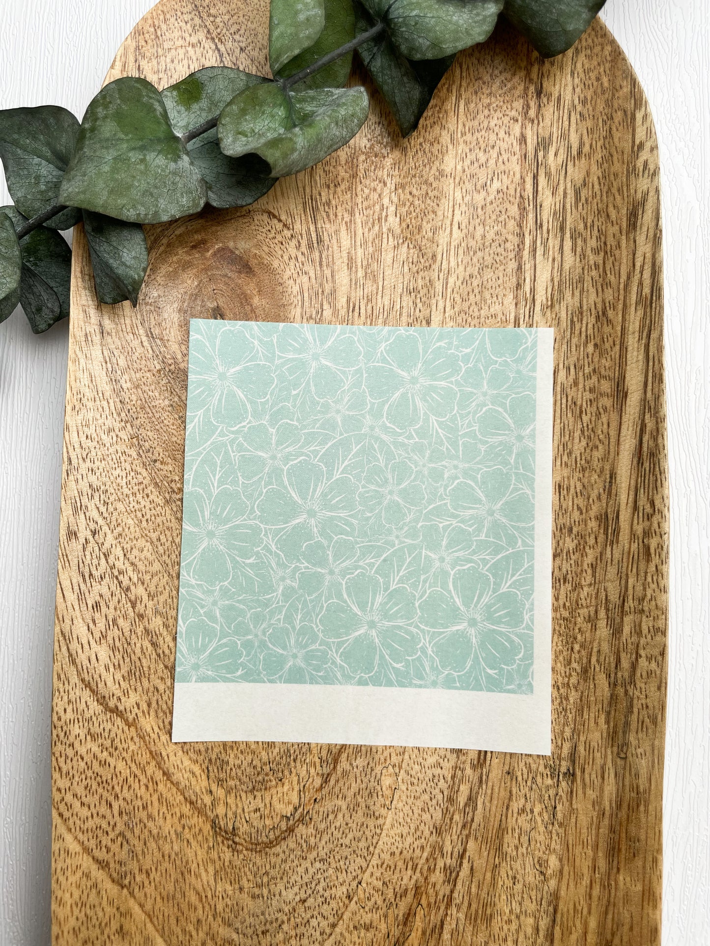 Blauer Blumenprint Transferpapier