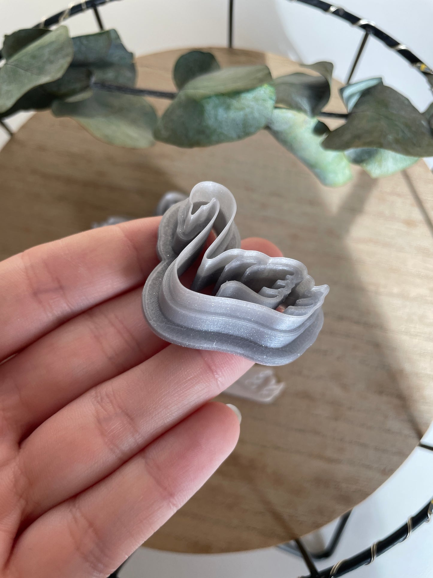 Polymerclaycutter Schwäne