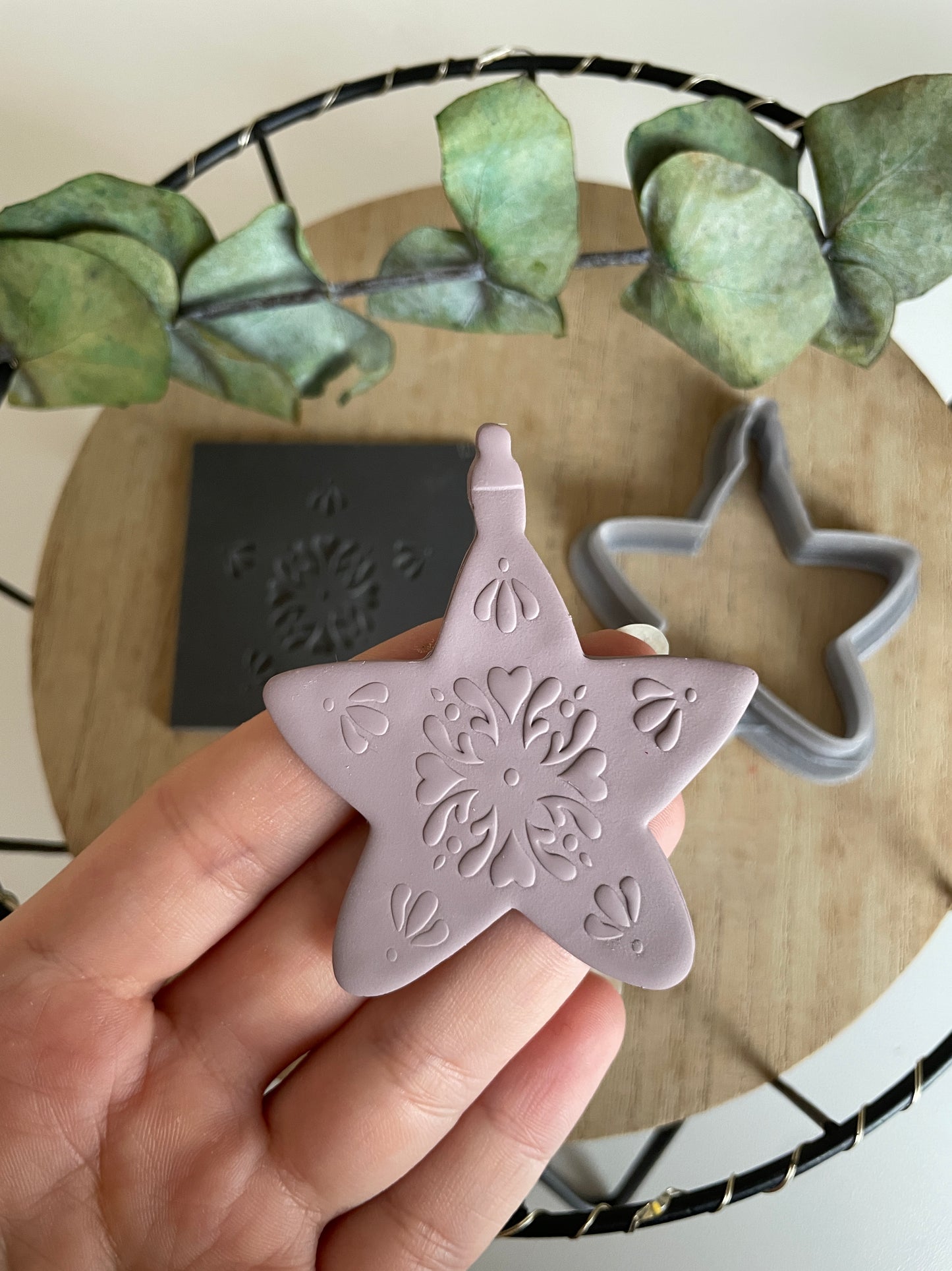 Polymerclaycutter Baumschmuck Stern