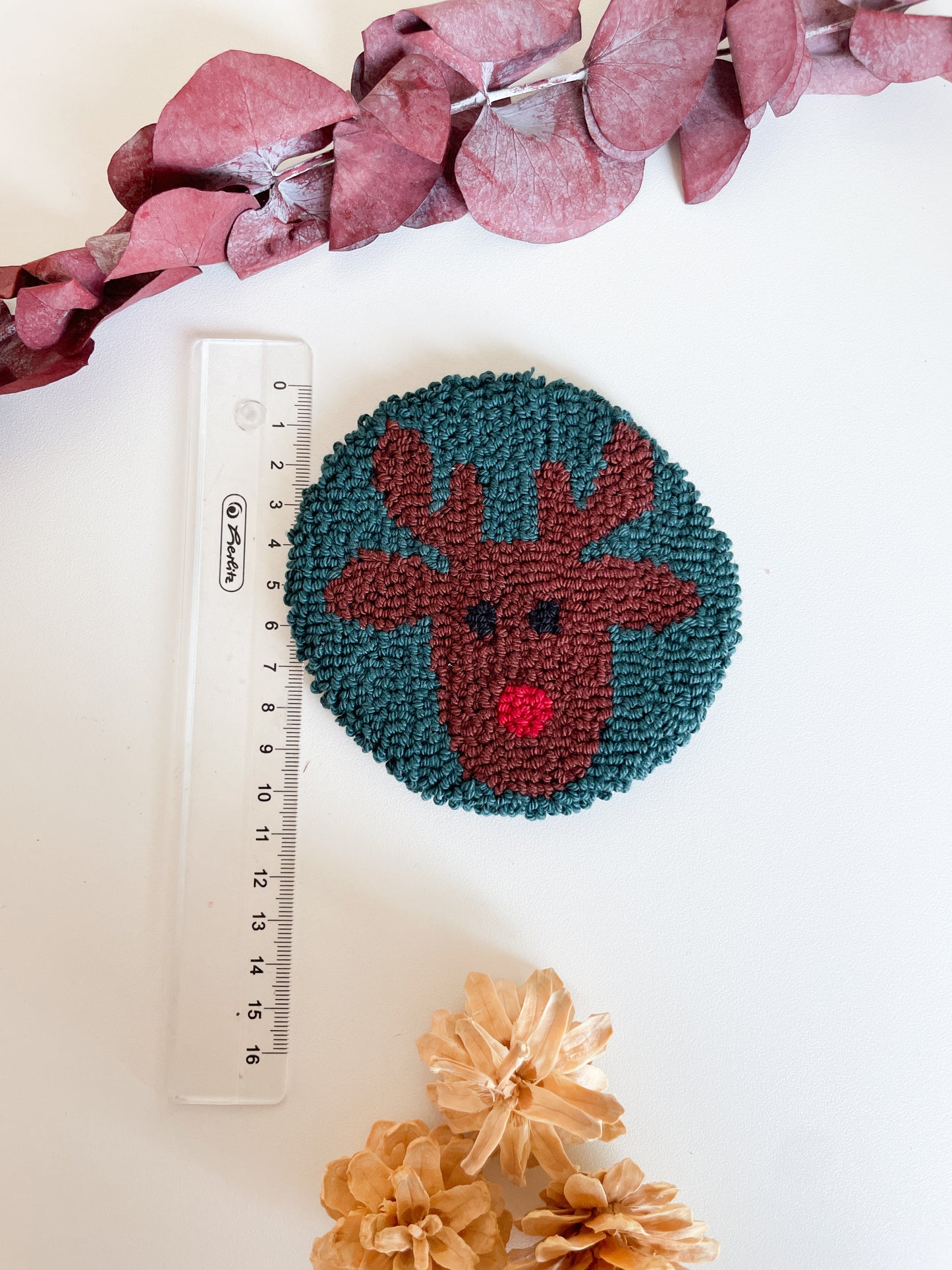 Mug Rug | Tassenteppich Lebkuchenmann & Rentier