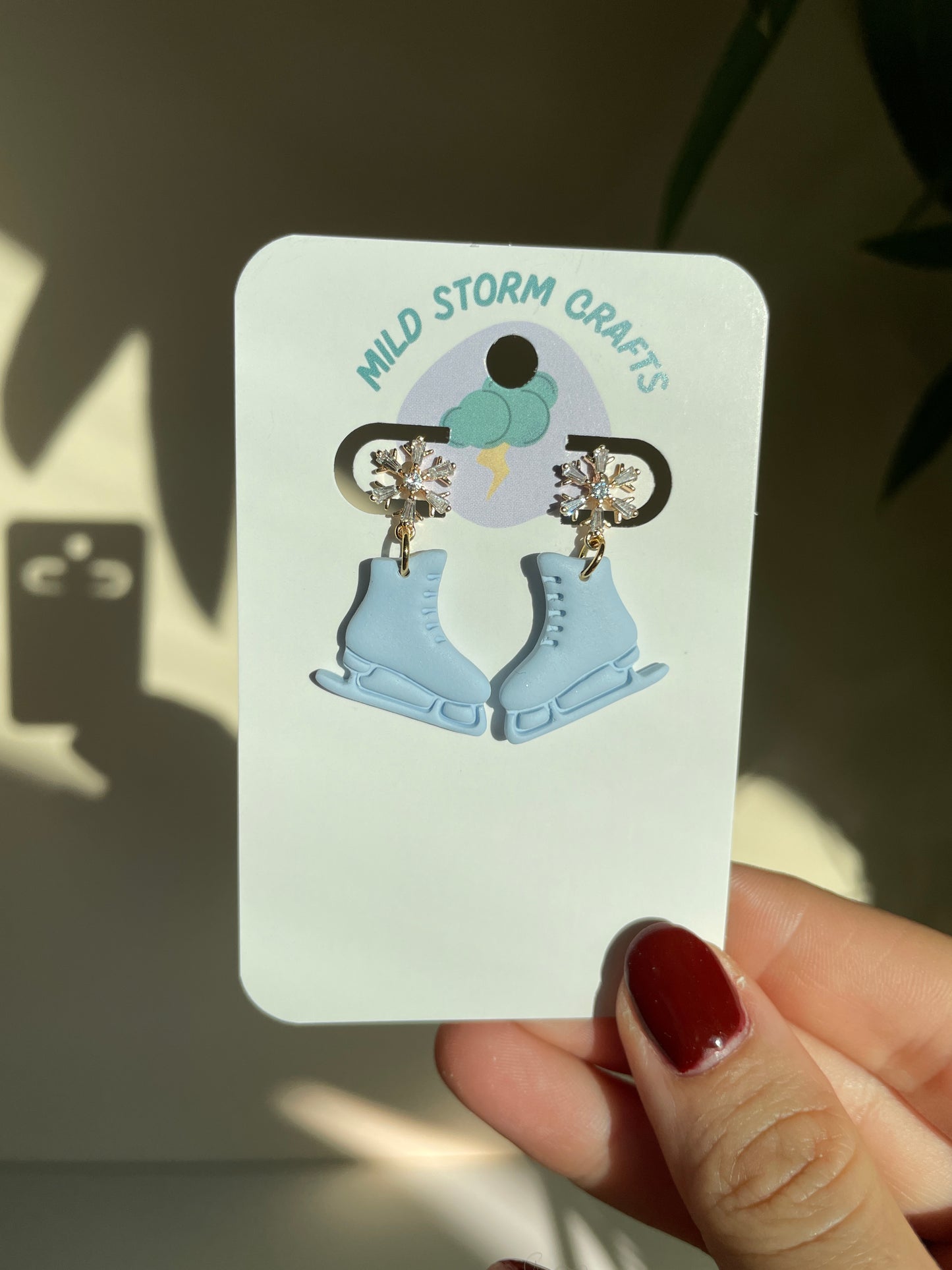 Polymerclay Earrings | Leichte Ohrringe | Schlittschuhe
