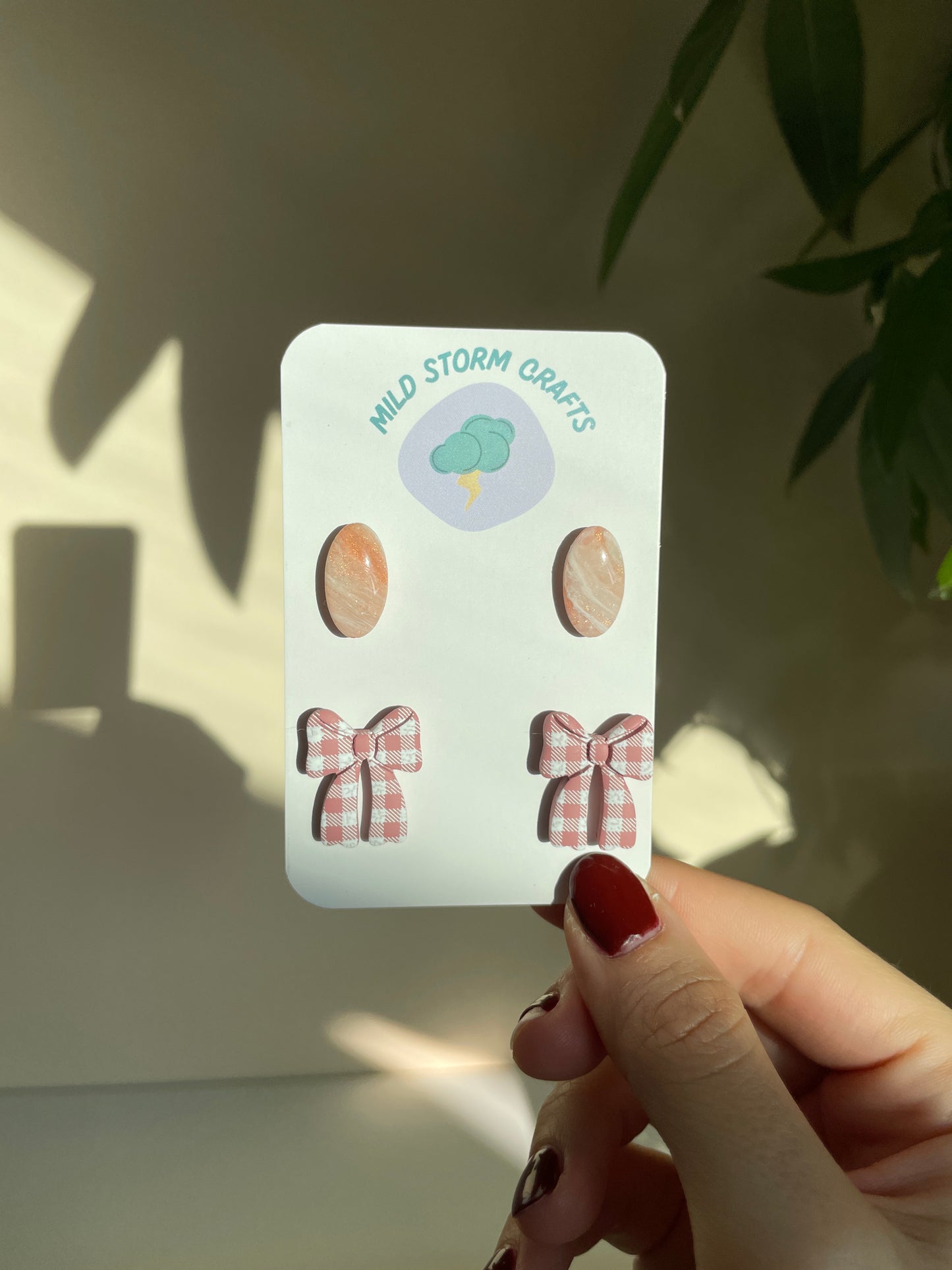 Polymerclay Earrings | Lightweight Earrings | Stud Set