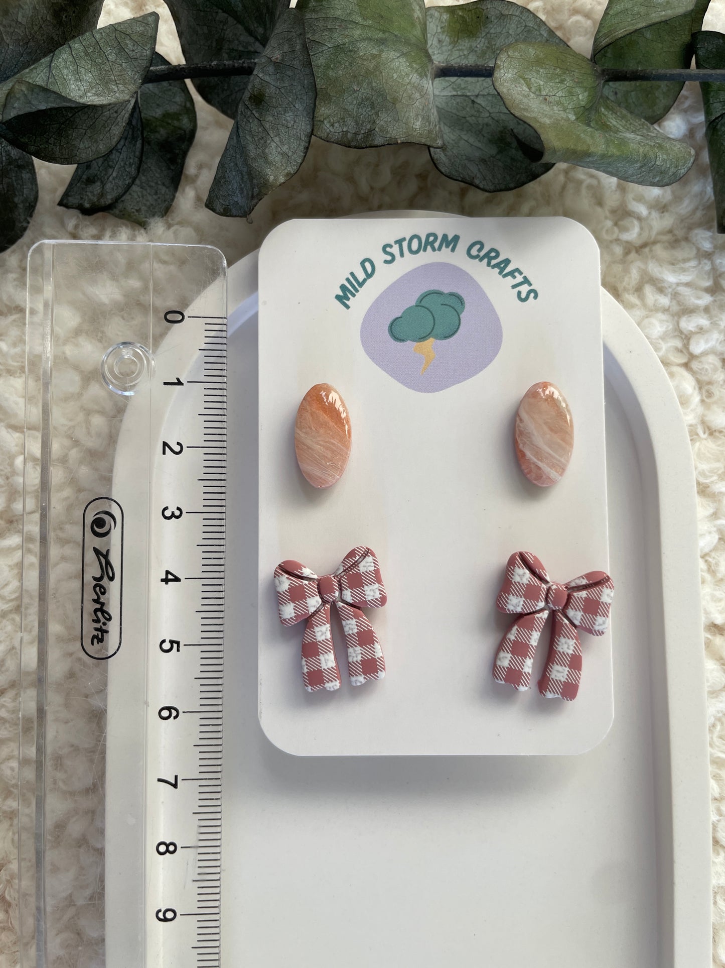 Polymerclay Earrings | Lightweight Earrings | Stud Set