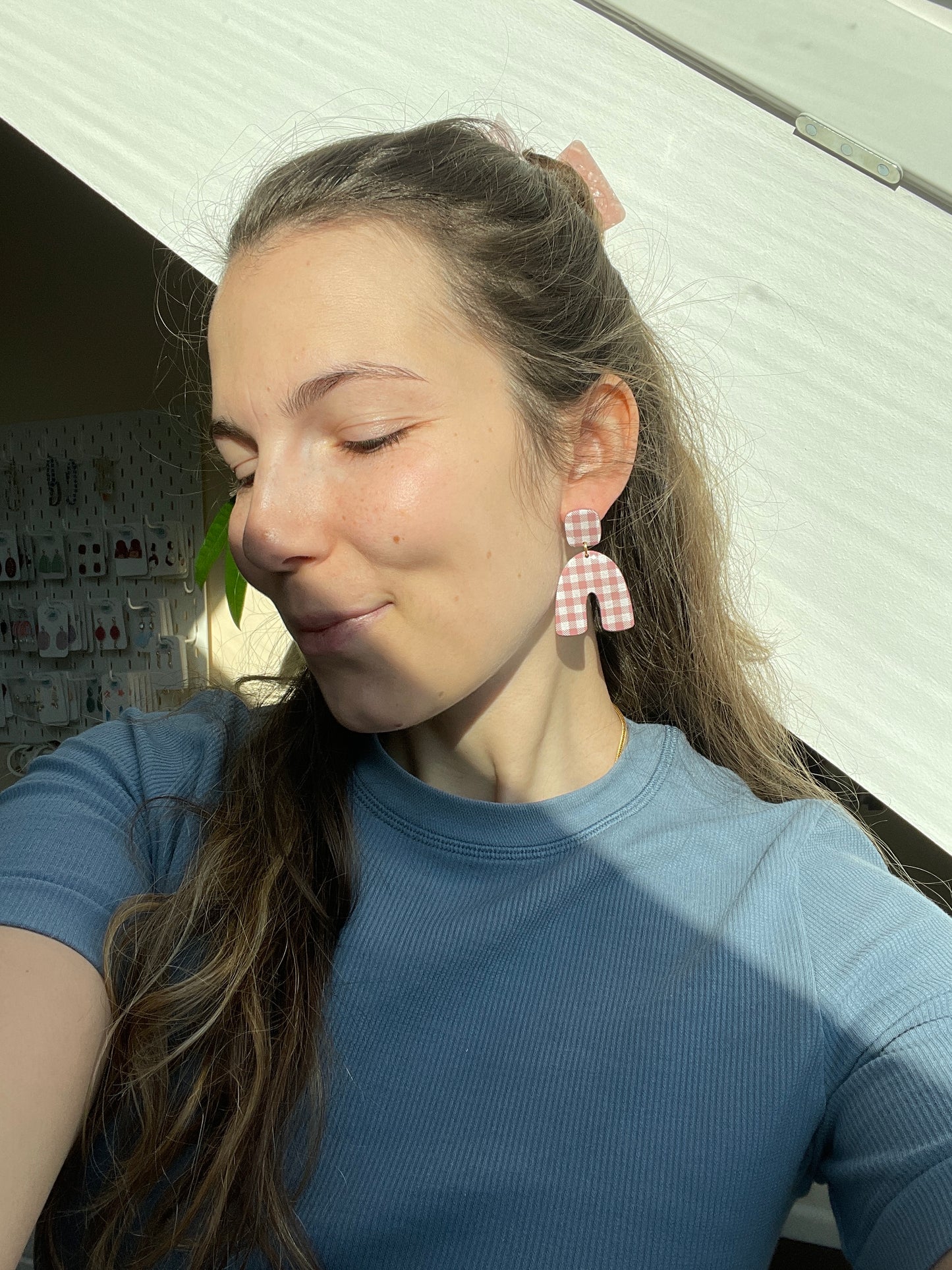 Polymerclay Earrings | Leichte Ohrringe | Schachbrett