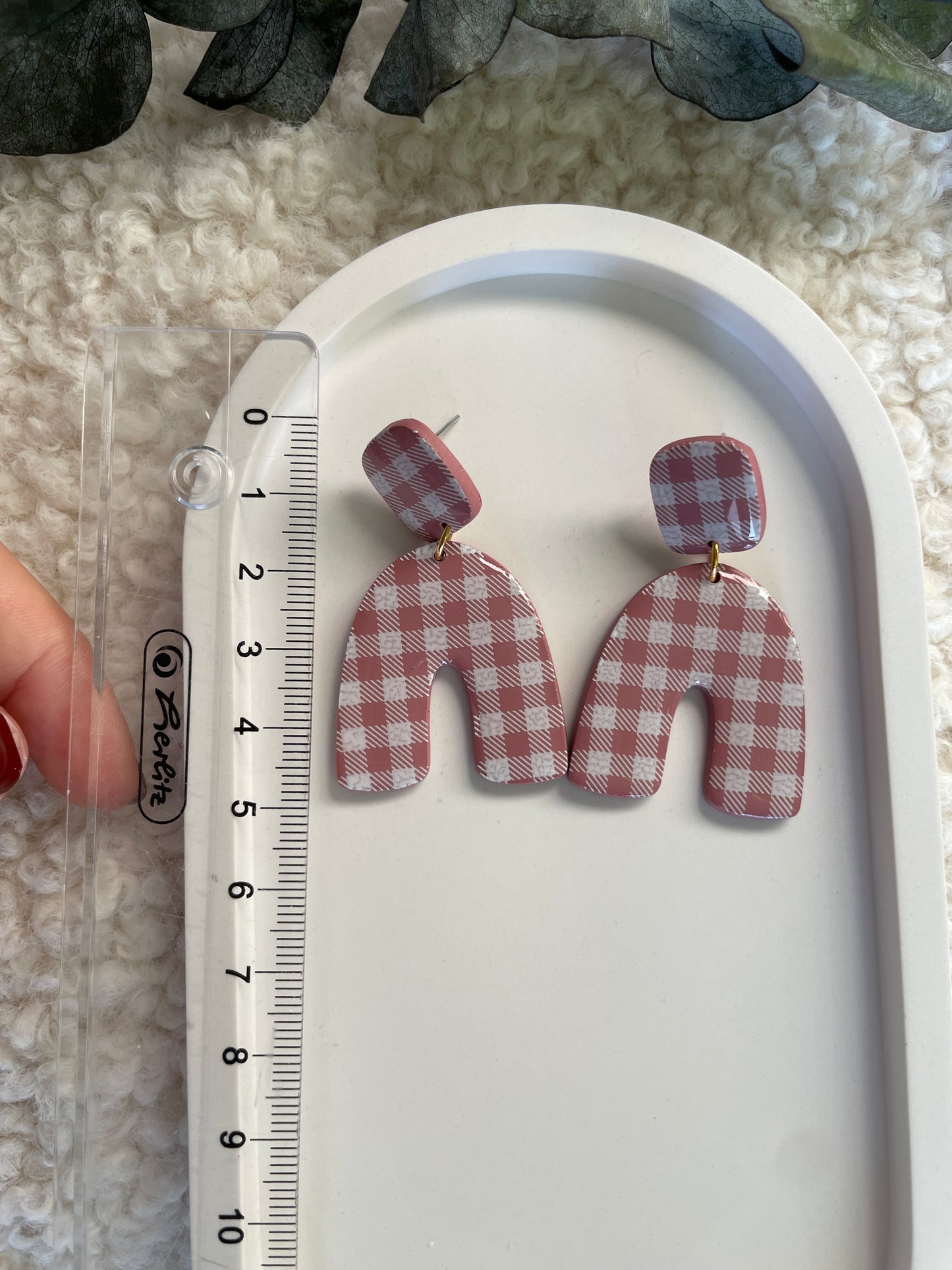 Polymerclay Earrings | Leichte Ohrringe | Schachbrett