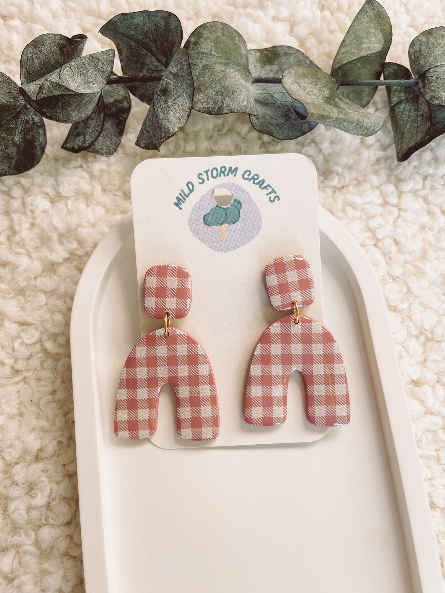 Polymerclay Earrings | Leichte Ohrringe | Schachbrett