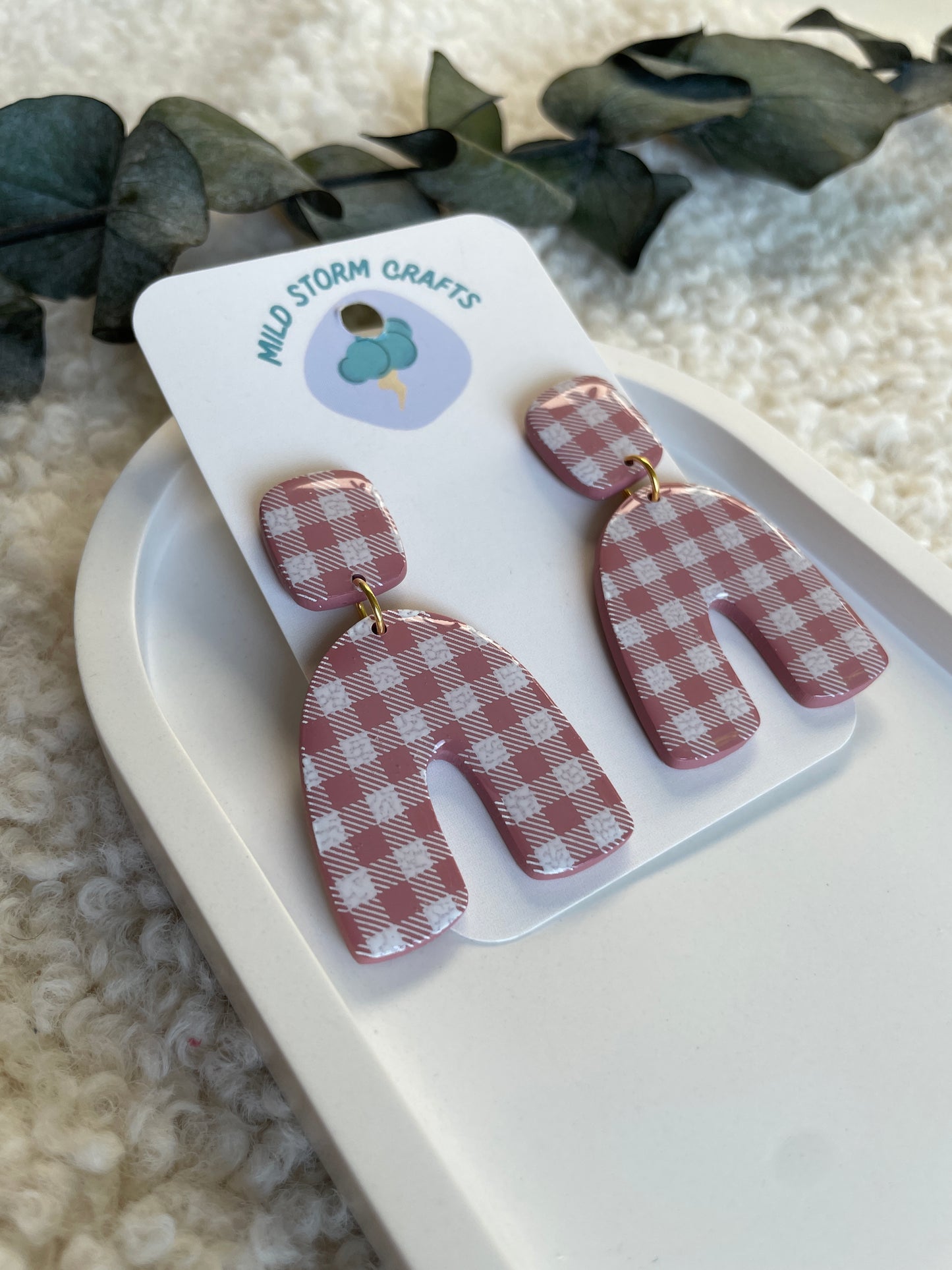 Polymerclay Earrings | Leichte Ohrringe | Schachbrett