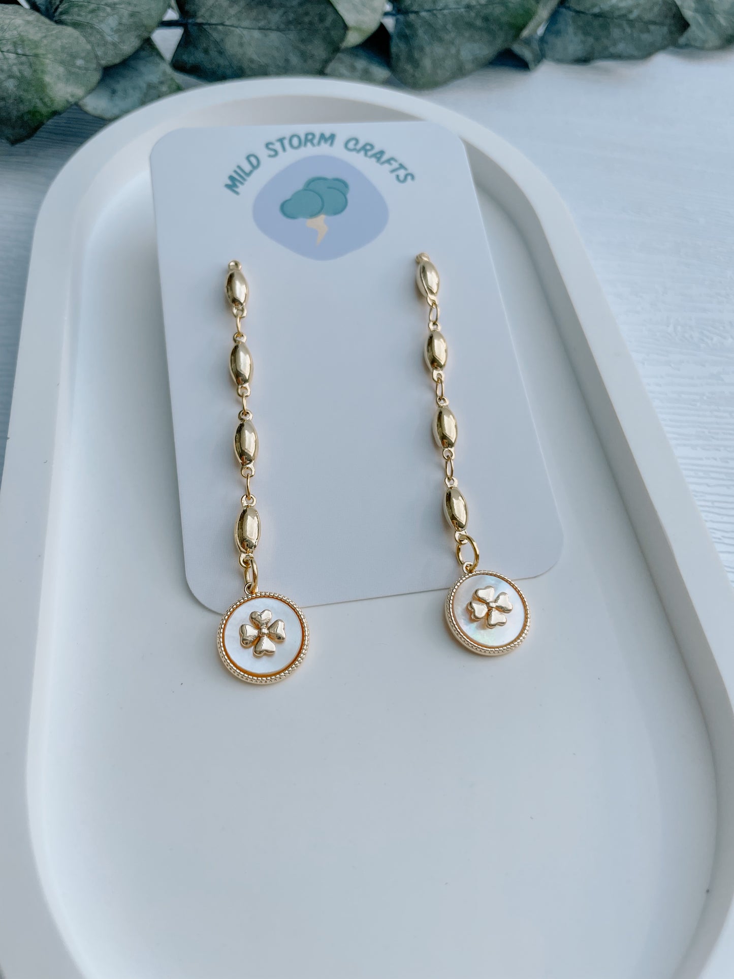Polymerclay Earrings | Kleeblatt Ohrringe