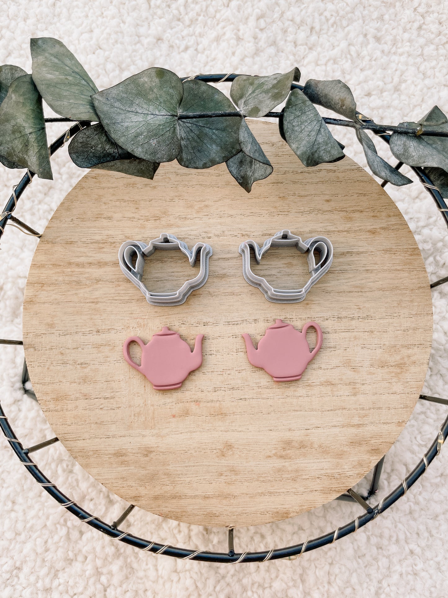 Polymer clay cutter teapots