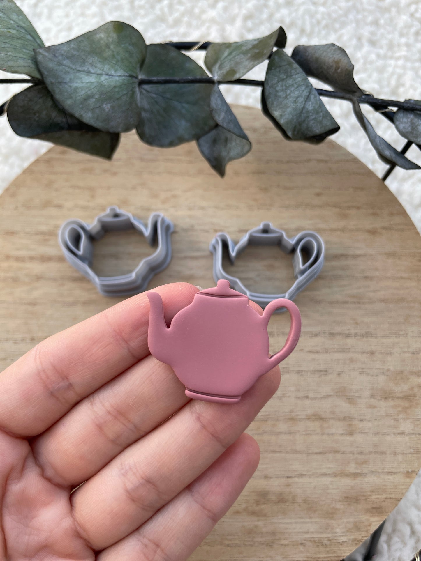 Polymer clay cutter teapots
