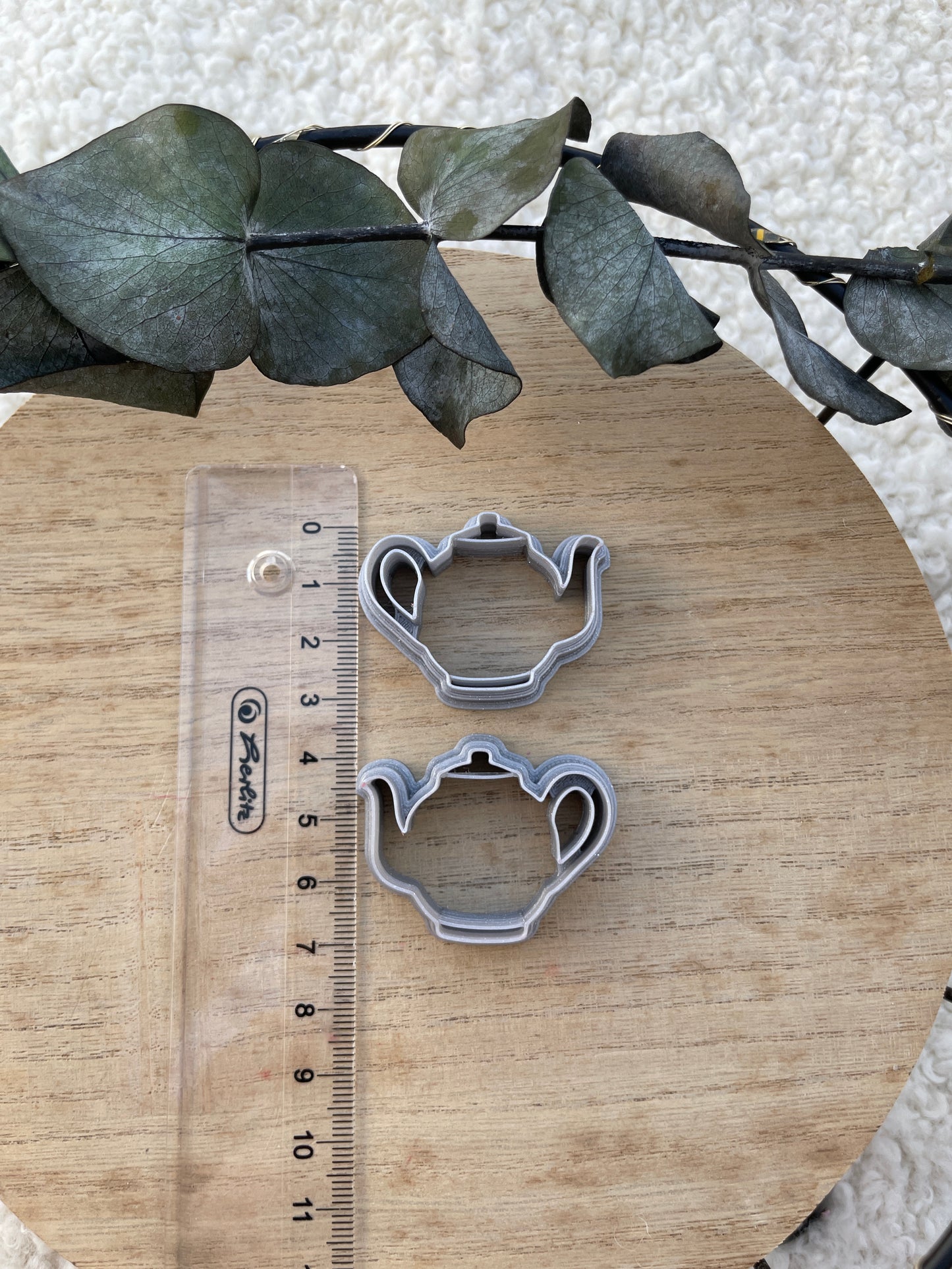 Polymer clay cutter teapots