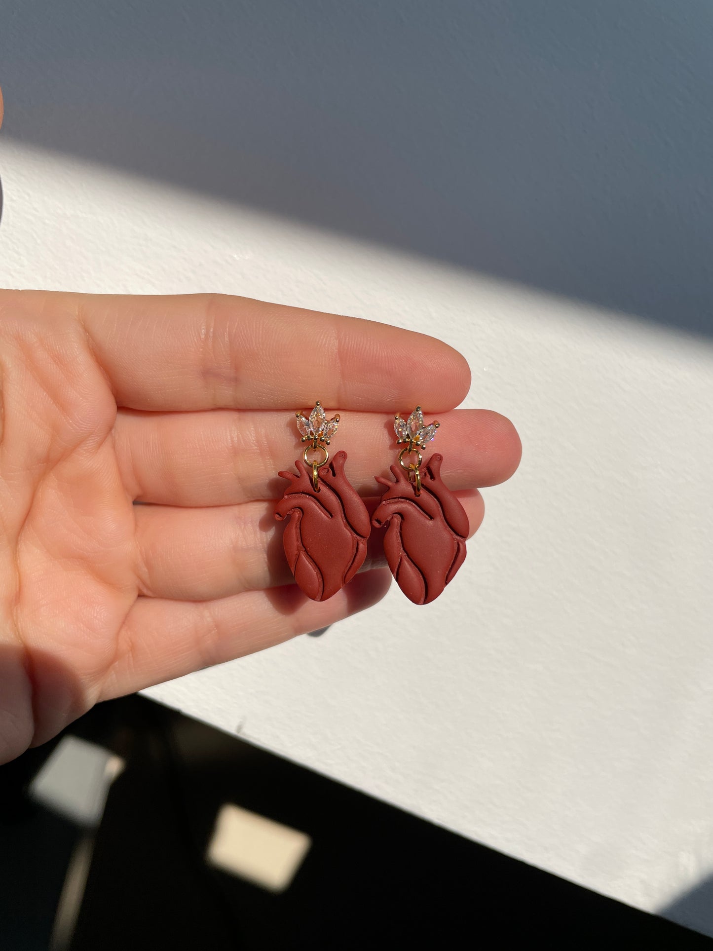 Polymerclay Earrings | Anatomische Herzen