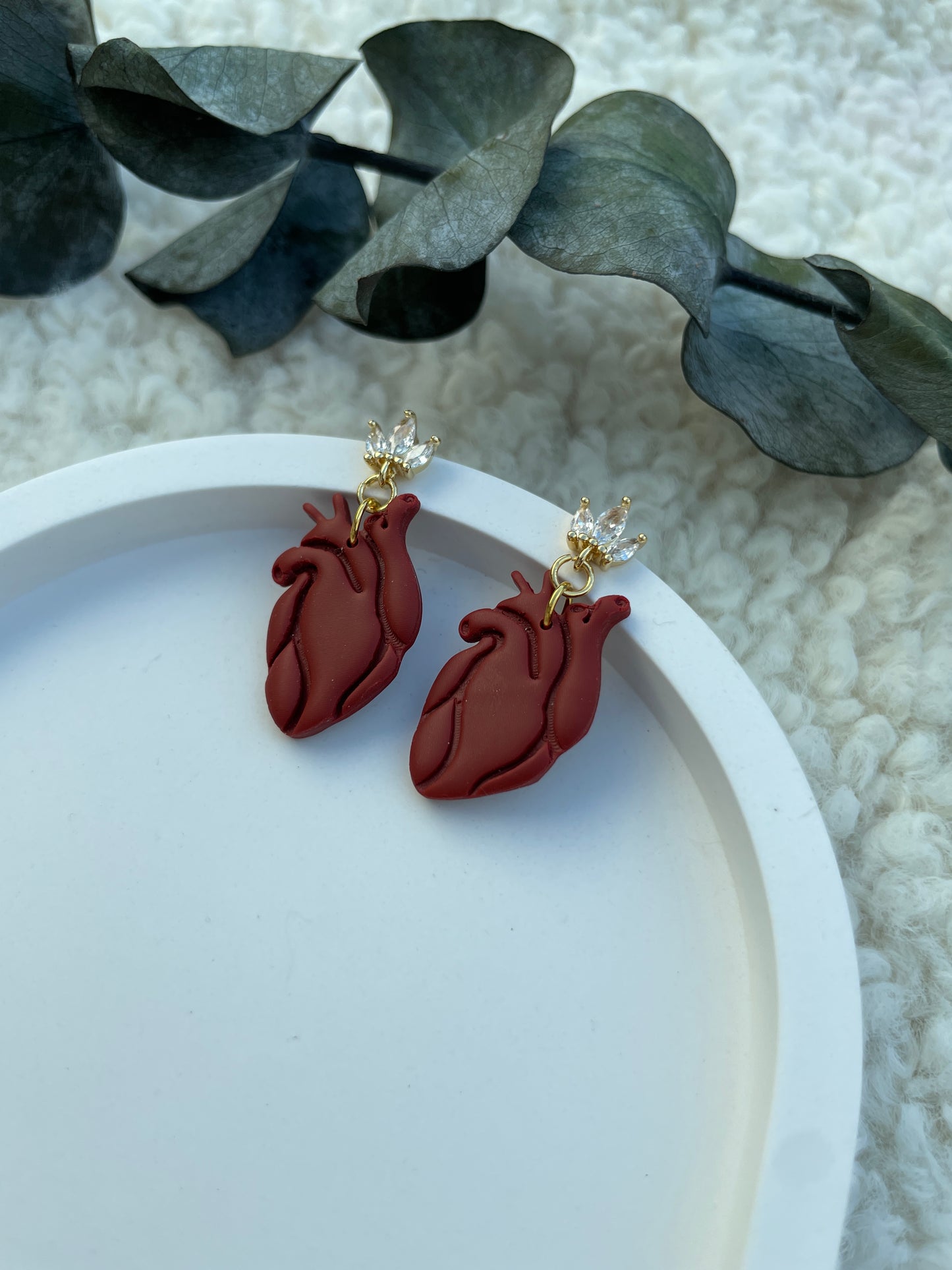 Polymerclay Earrings | Anatomische Herzen