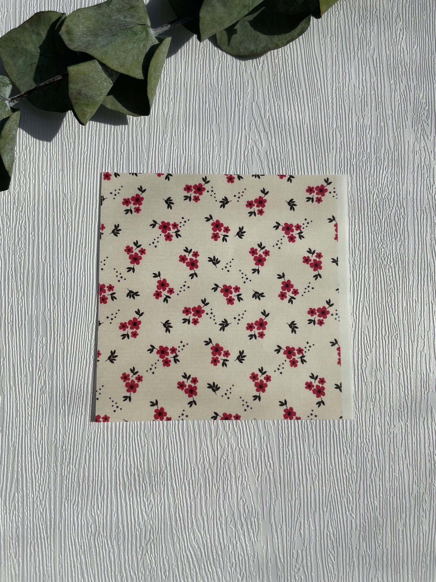Rote kleine Blumen Transferpapier