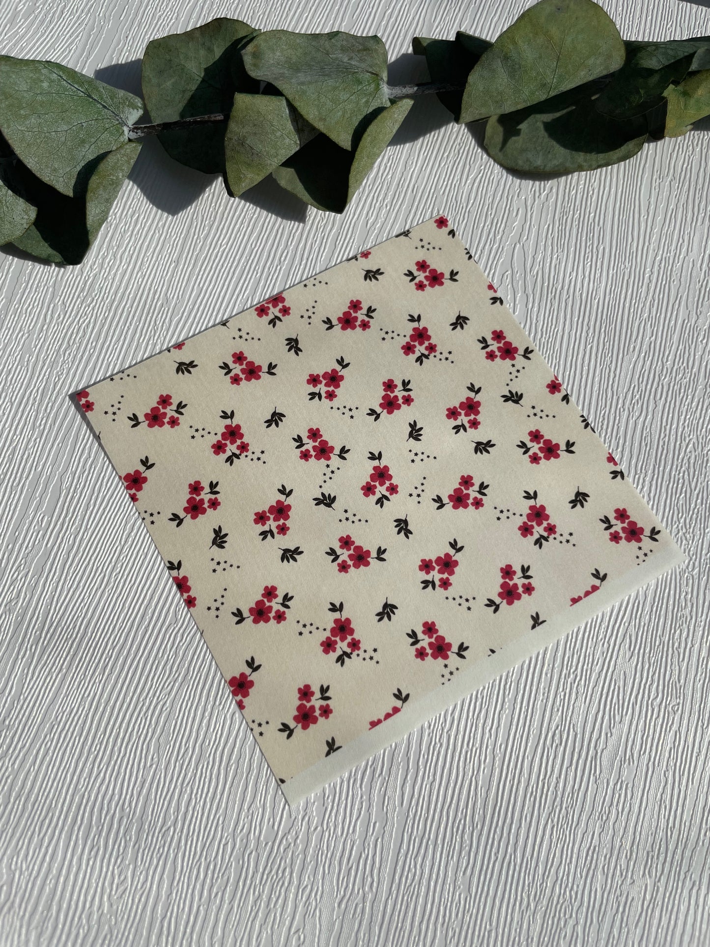 Rote kleine Blumen Transferpapier