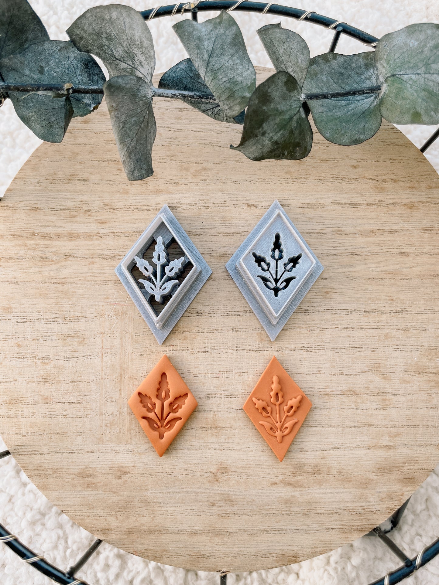 Polymerclay Cutter Imprinted Lavender