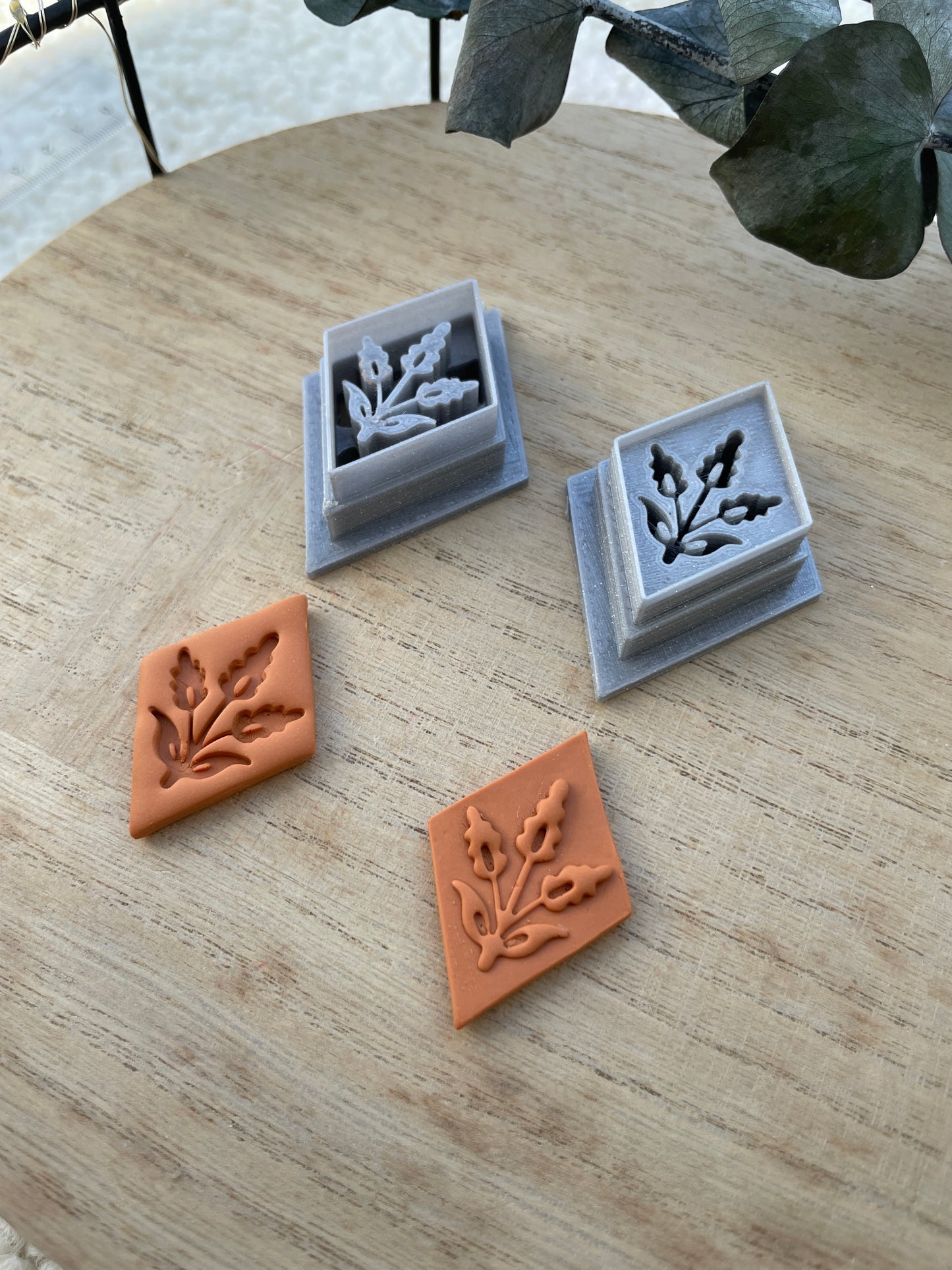 Polymerclay Cutter Imprinted Lavender