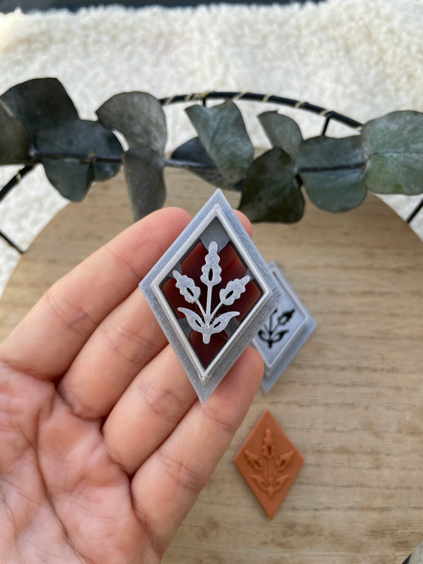 Polymerclay Cutter Imprinted Lavender