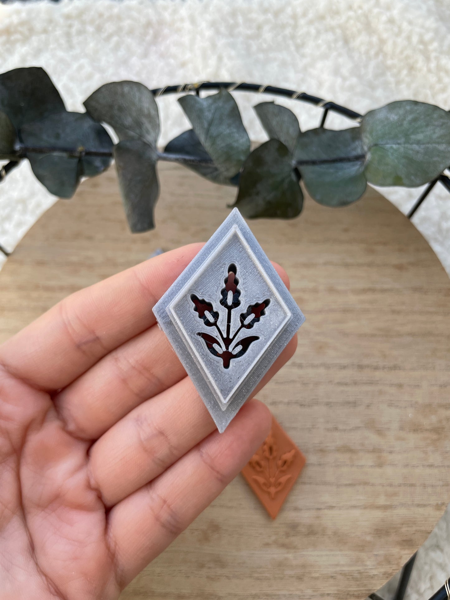 Polymerclay Cutter Imprinted Lavender