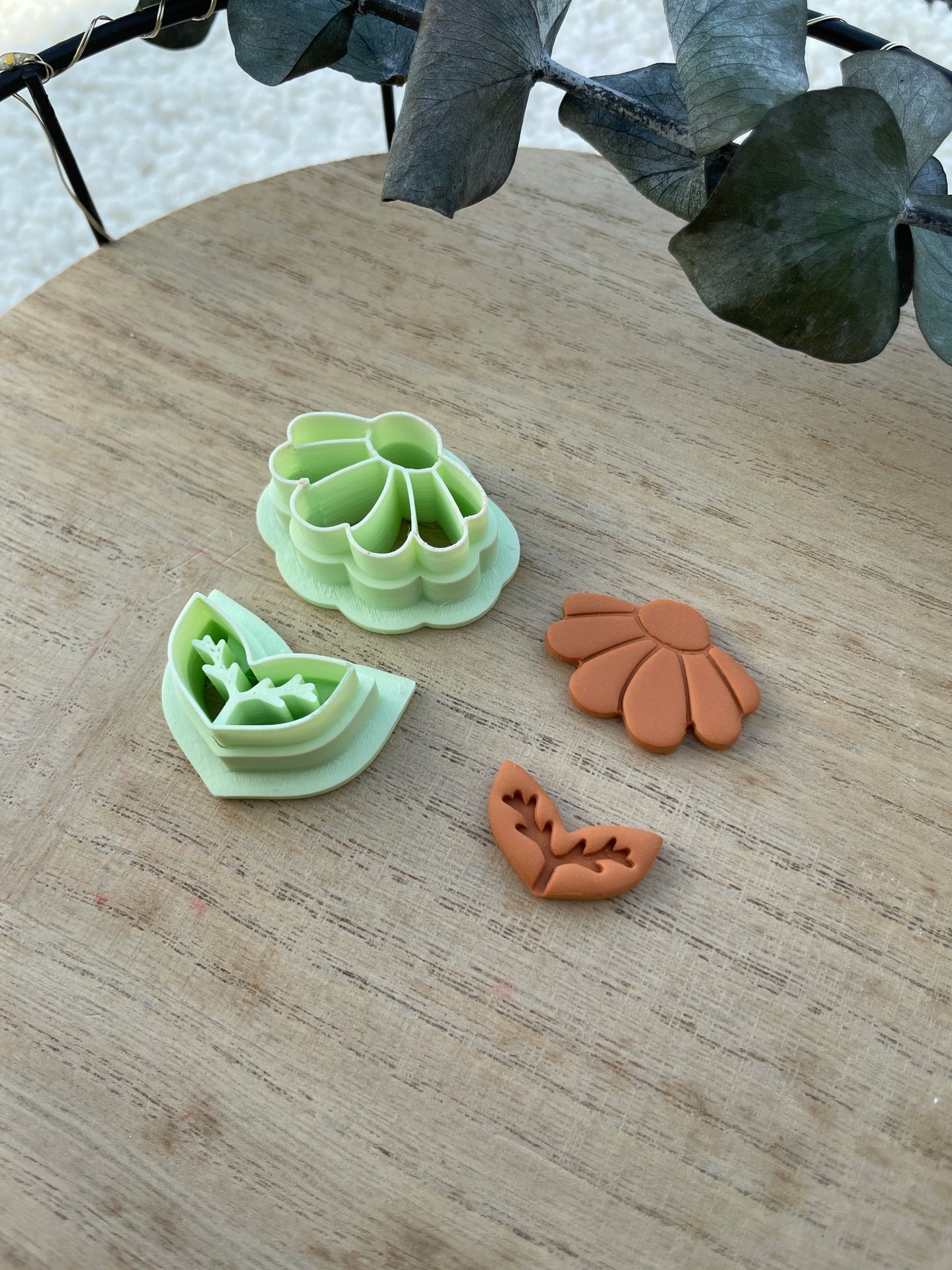 Polymerclay Cutter Blume mit Stiel