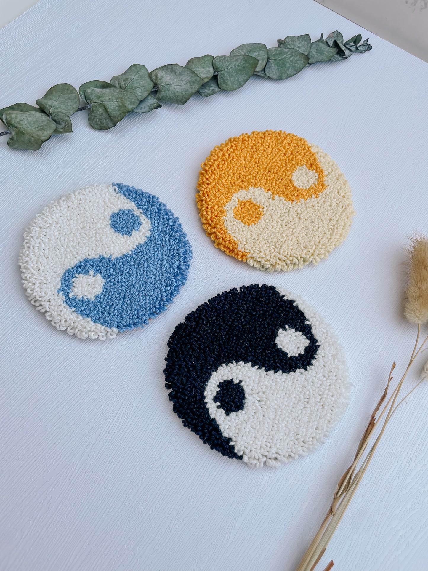 Mug Rug | Tassenteppich Ying&Yang