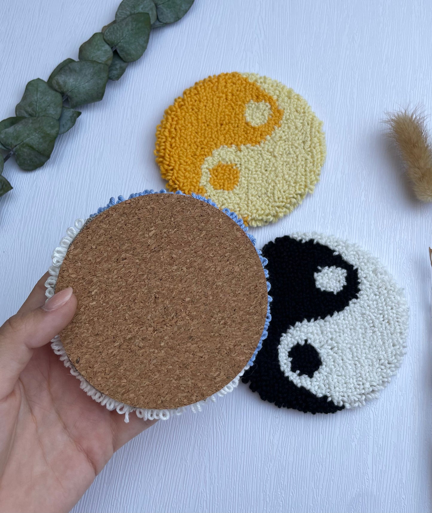 Mug Rug | Tassenteppich Ying&Yang