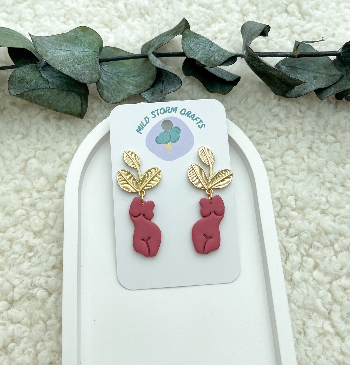 Polymerclay Earrings | Leichte Ohrringe | Frauenkörper