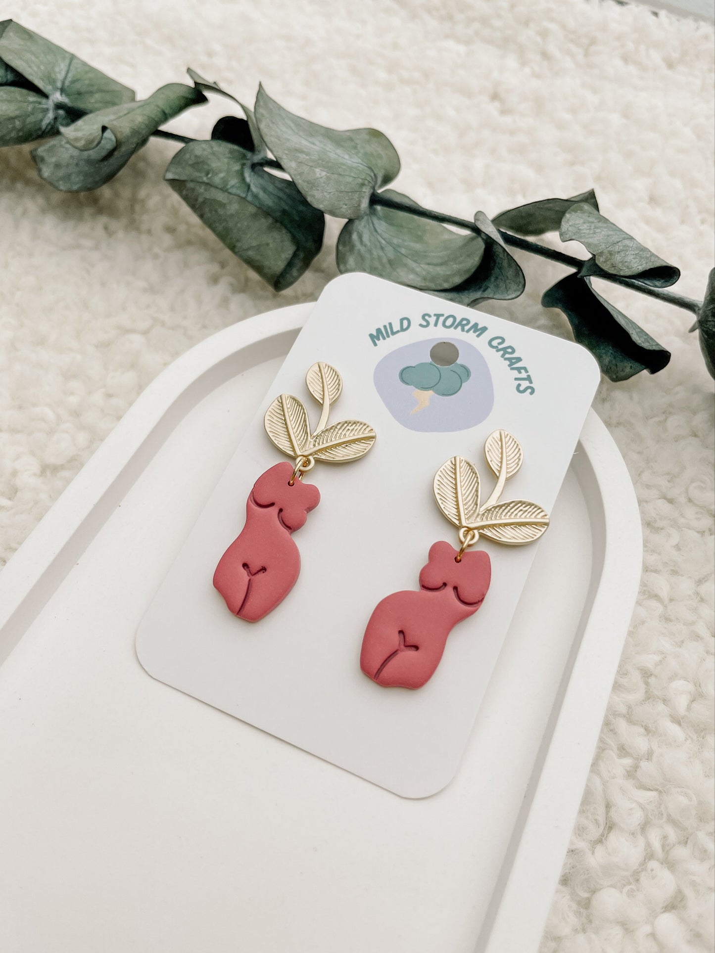 Polymerclay Earrings | Leichte Ohrringe | Frauenkörper